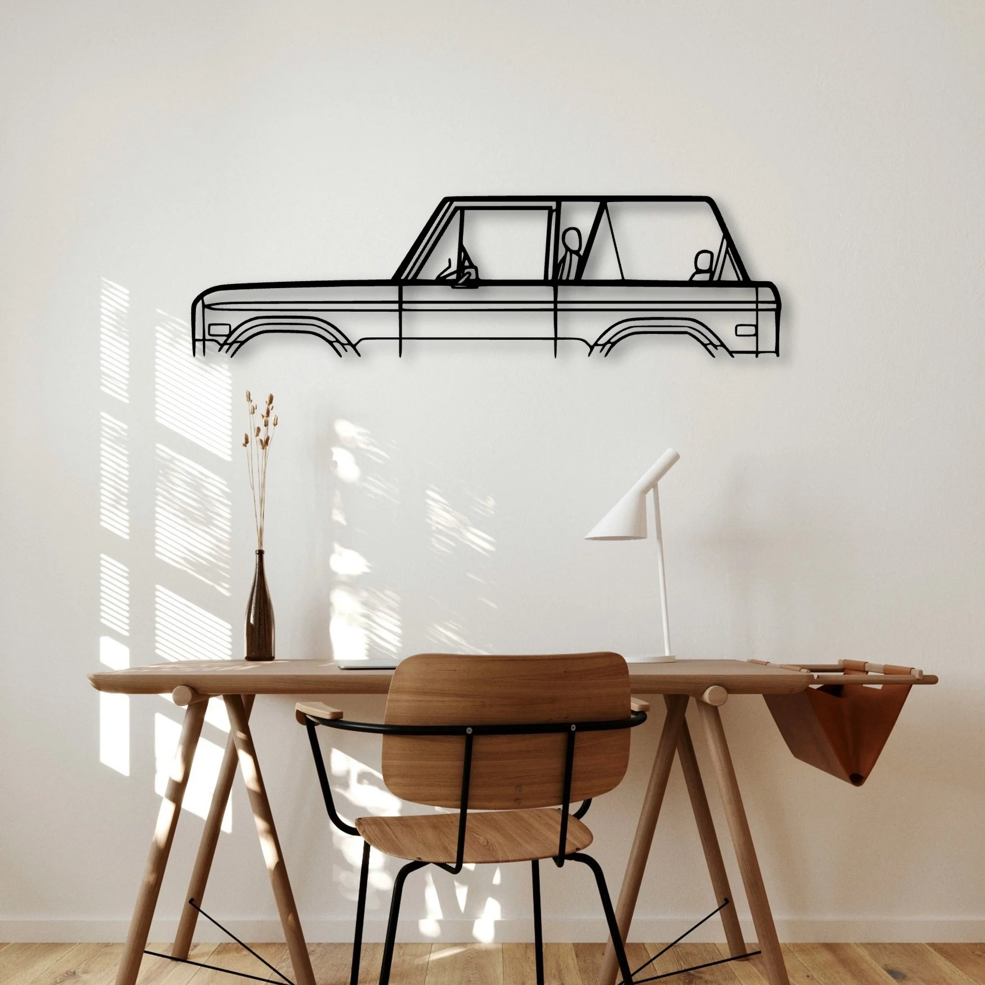Bronco 1974 Classic Silhouette Metal Wall Art - Automotive Garage Decor