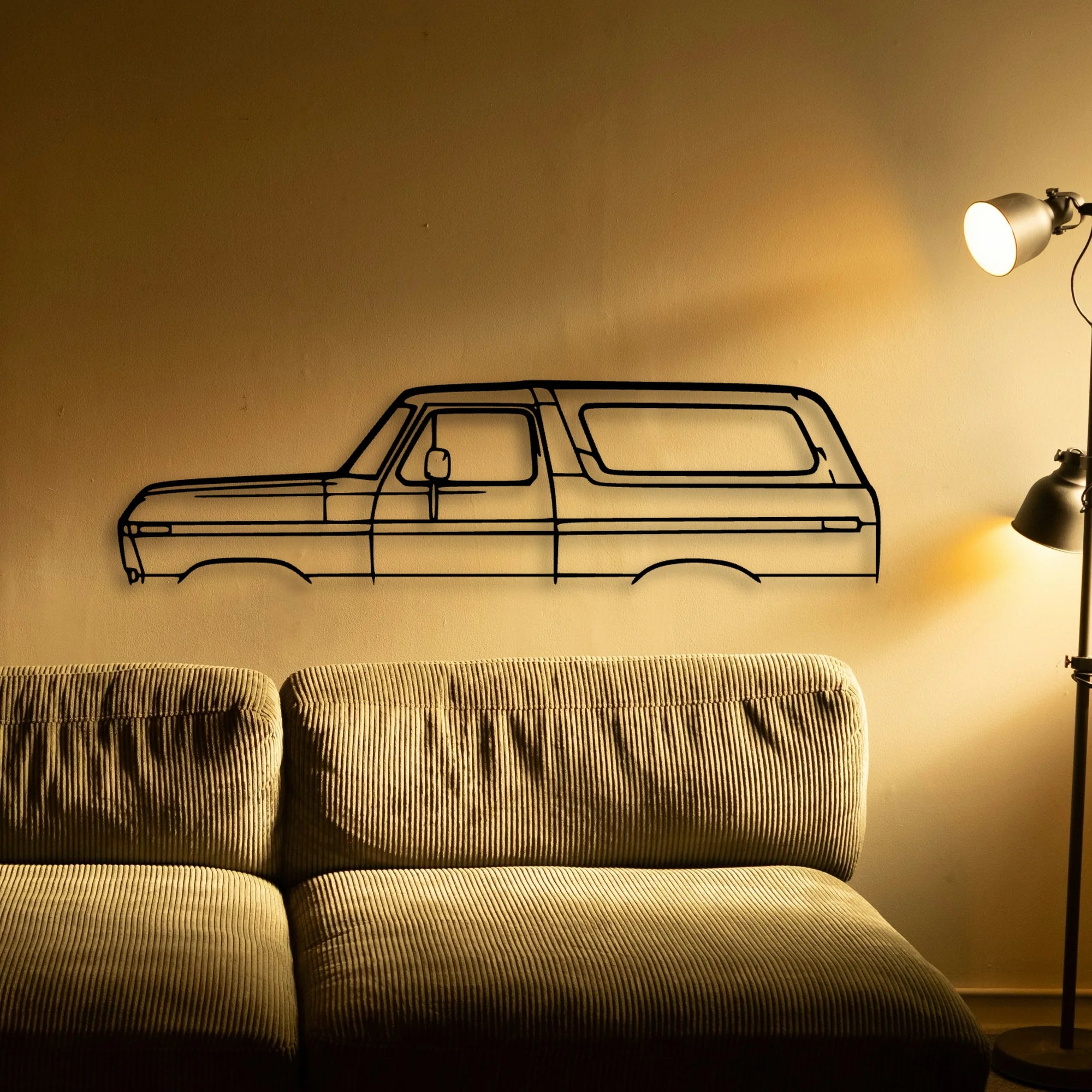 Bronco 1979 Classic Silhouette Metal Wall Art - Automotive Garage Decor