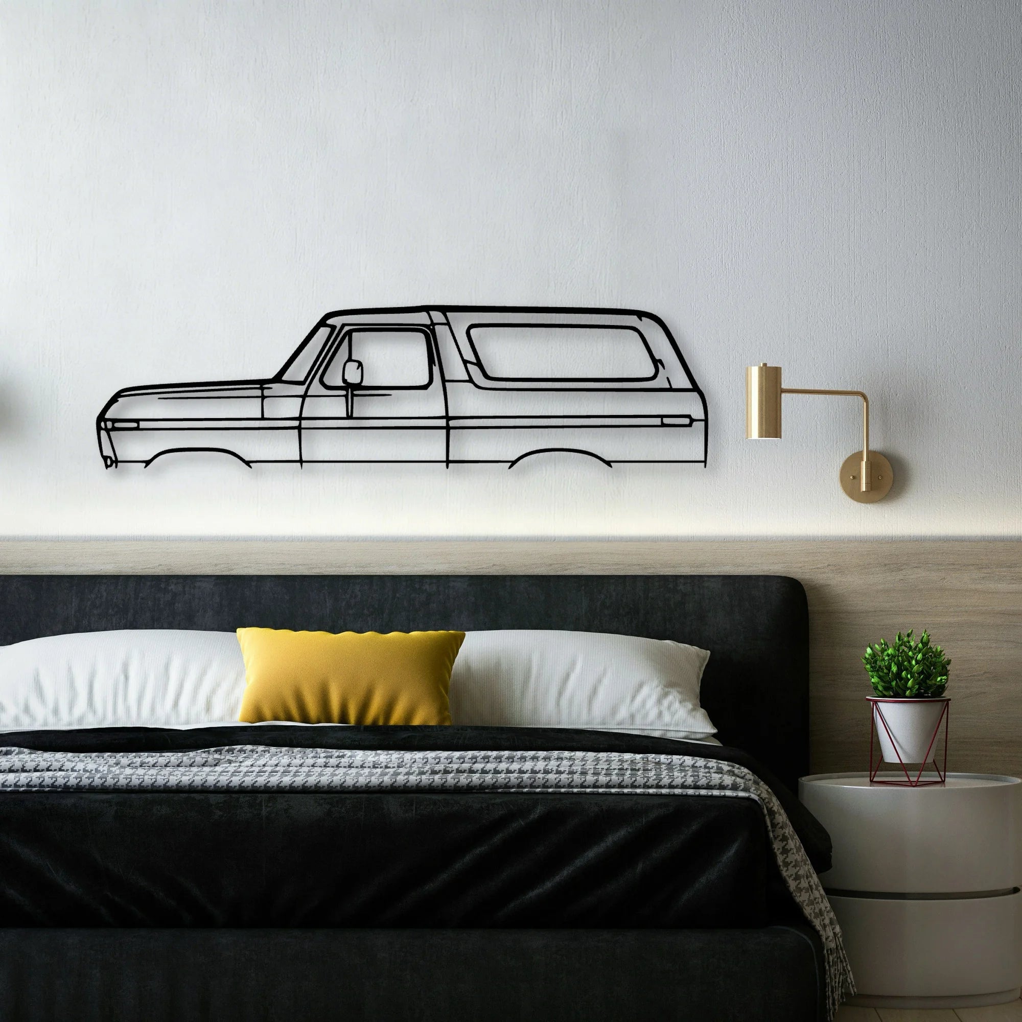 Bronco 1979 Classic Silhouette Metal Wall Art - Automotive Garage Decor