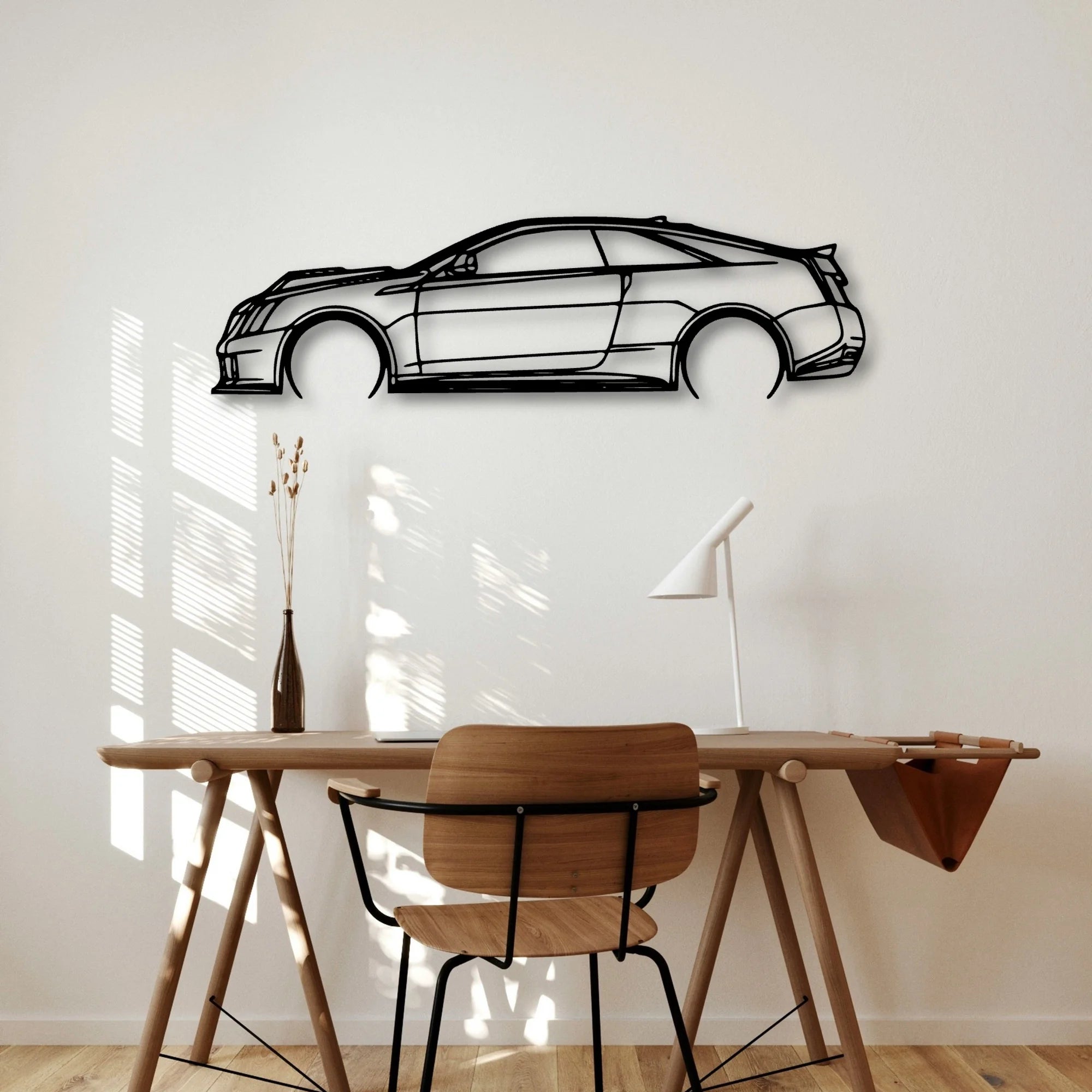 C V Coupe 2011 Classic Silhouette Metal Wall Art - Automotive Garage Decor