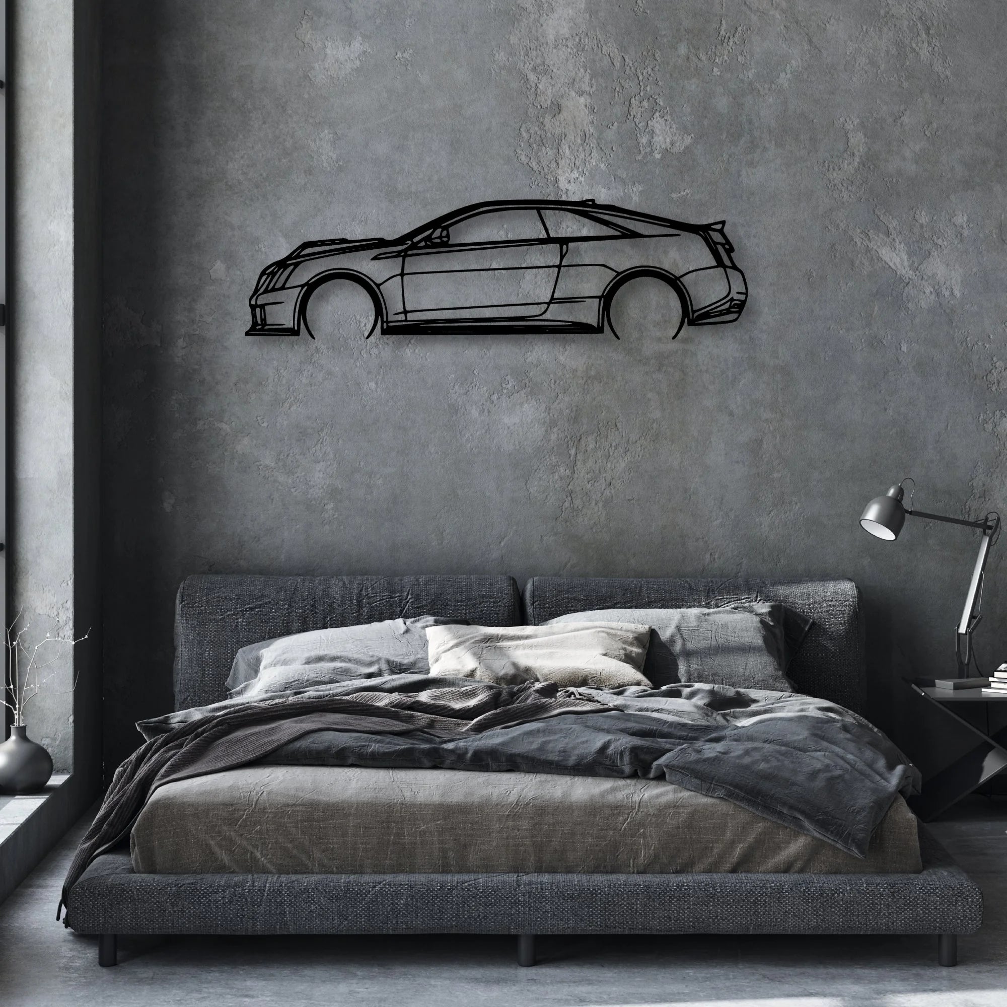C-V Coupe 2011 Classic Silhouette Metal Wall Art - Automotive Garage Decor