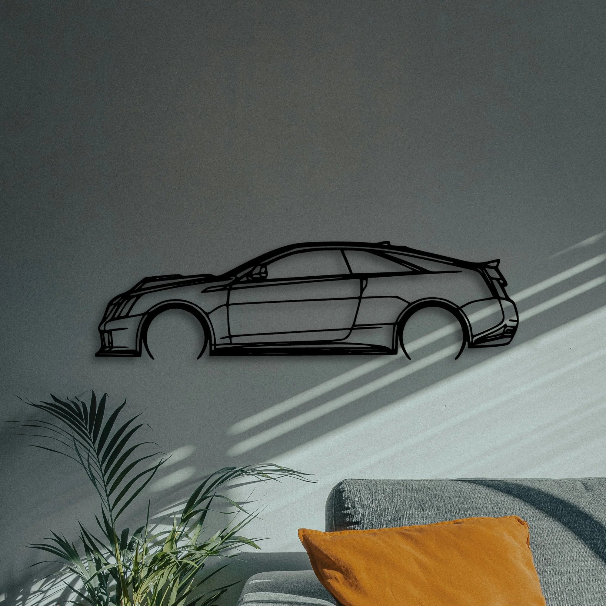 C V Coupe 2011 Classic Silhouette Metal Wall Art - Automotive Garage Decor