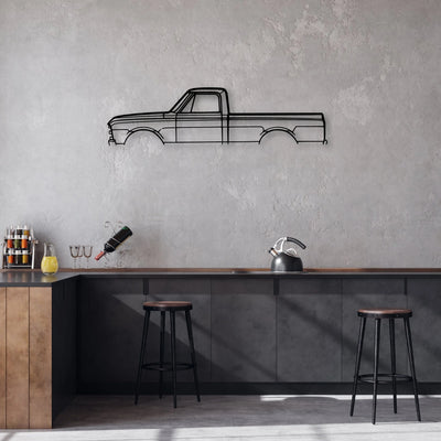 C10 1968 Classic Silhouette Metal Wall Art - Automotive Garage Decor