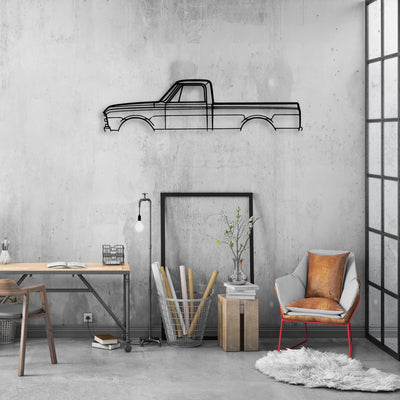 C10 1968 Classic Silhouette Metal Wall Art - Automotive Garage Decor