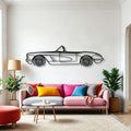 C1 1960 Classic Silhouette Metal Wall Art - Automotive Garage Decor