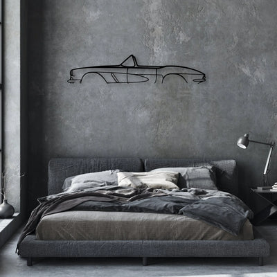 C1 1962 Classic Silhouette Metal Wall Art - Automotive Garage Decor