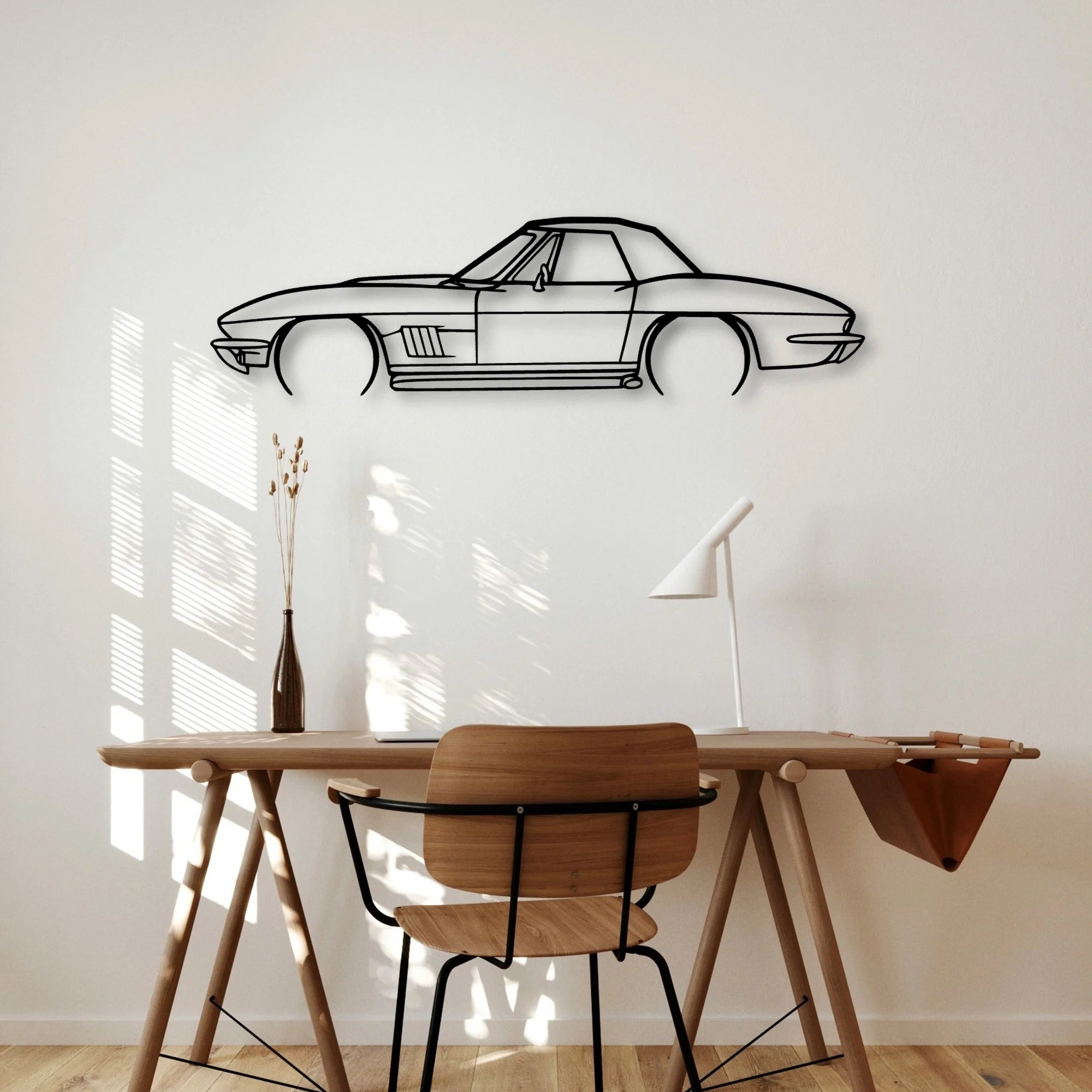 C2 427 1967 Classic Silhouette Metal Wall Art - Automotive Garage Decor