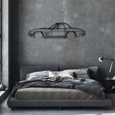 C2 427 1967 Classic Silhouette Metal Wall Art - Automotive Garage Decor