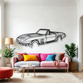 C2 Angle 2 Classic Silhouette Metal Wall Art - Automotive Garage Decor