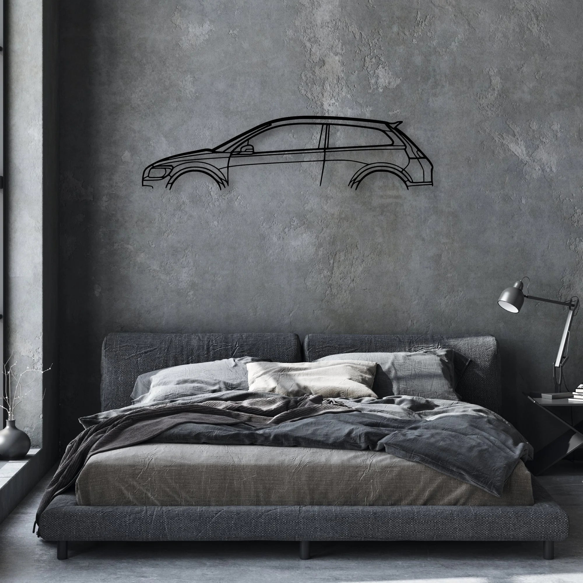 C30 2007 Classic Silhouette Metal Wall Art - Automotive Garage Decor