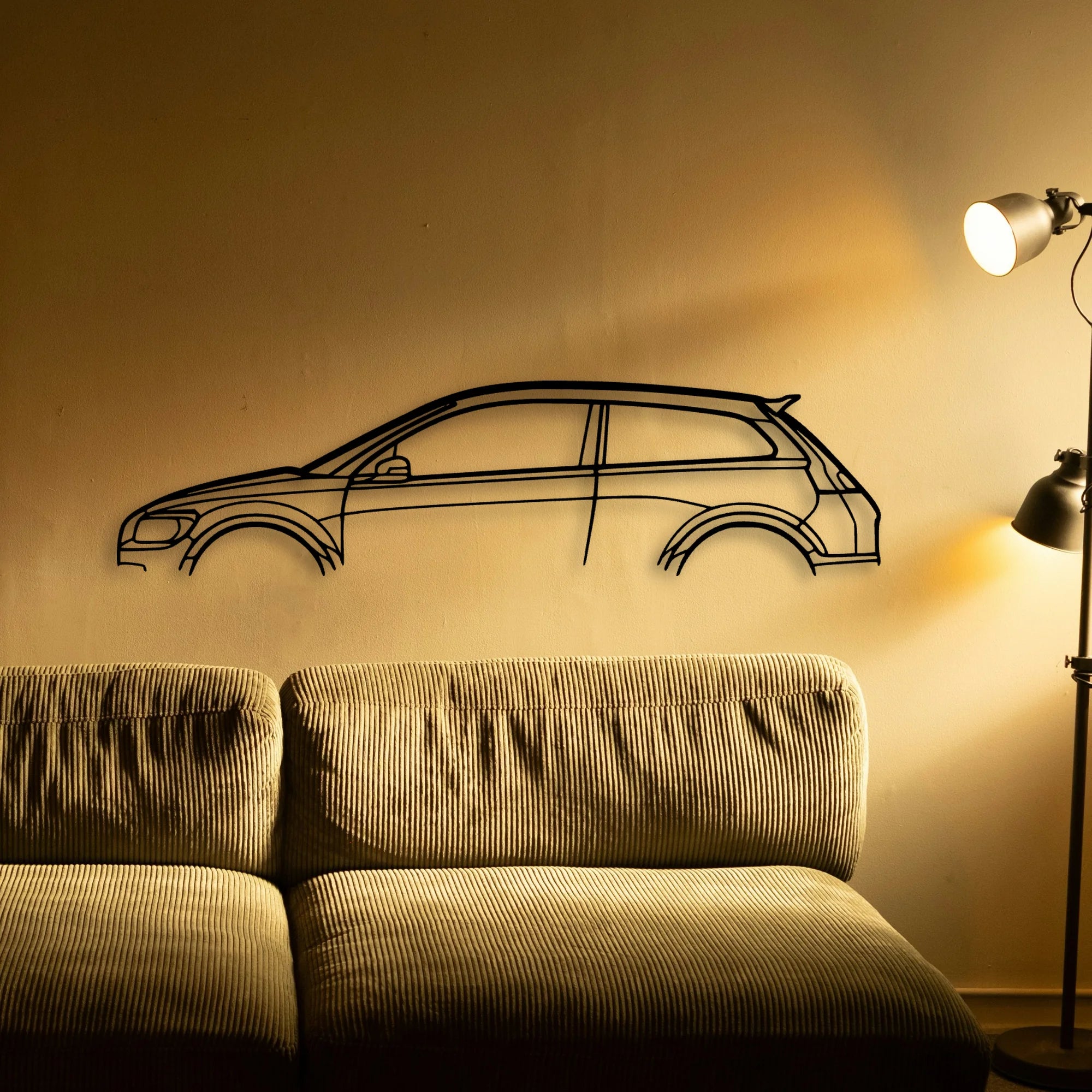 C30 2007 Classic Silhouette Metal Wall Art - Automotive Garage Decor