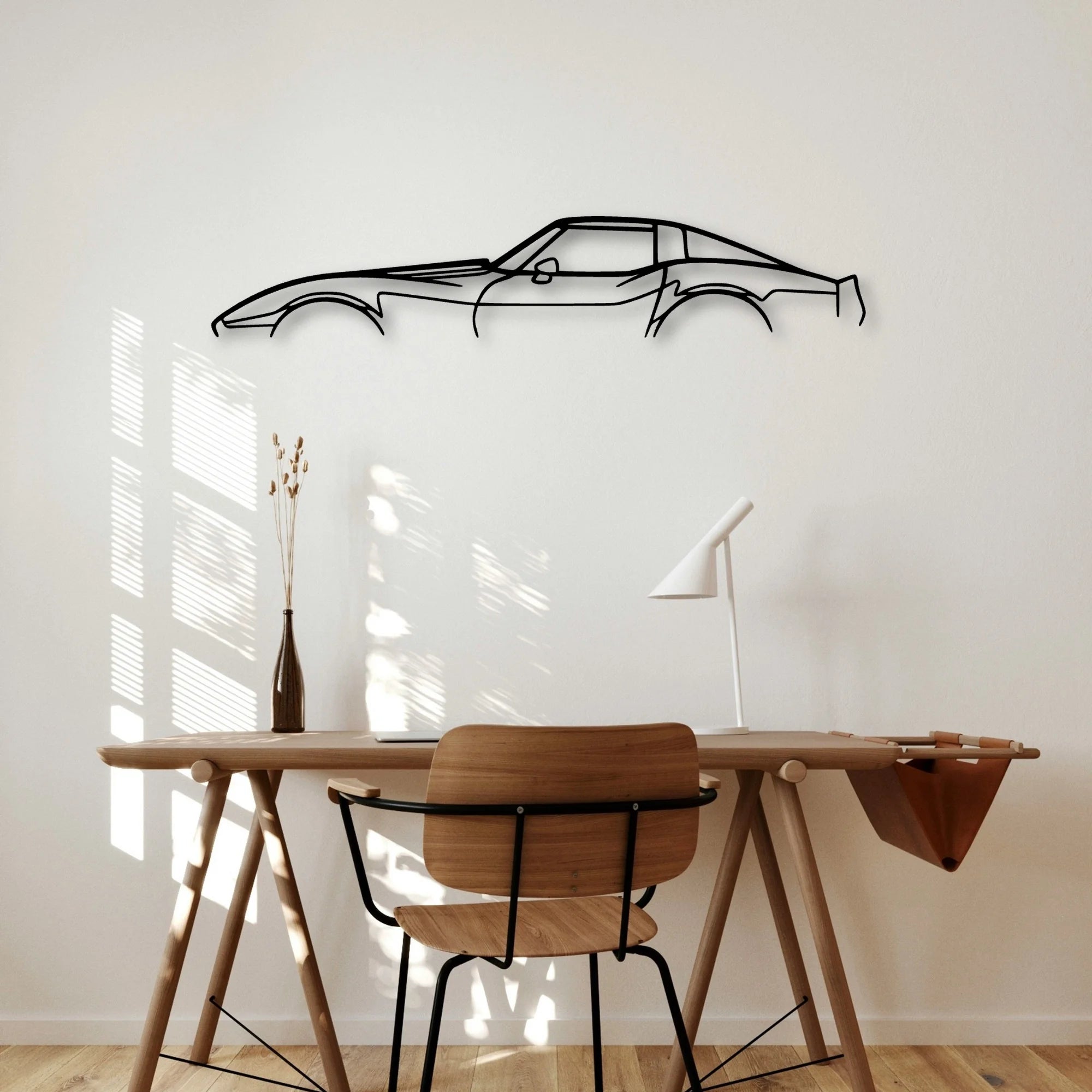 C3 1979 Classic Silhouette Metal Wall Art - Automotive Garage Decor
