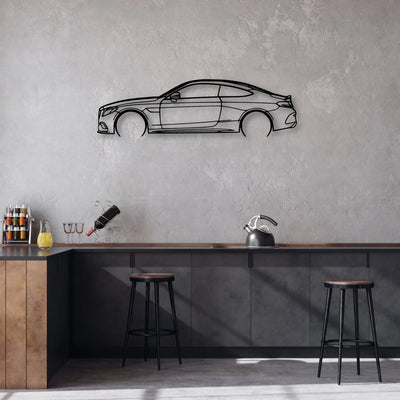 C63s 2019 Classic Silhouette Metal Wall Art - Automotive Garage Decor