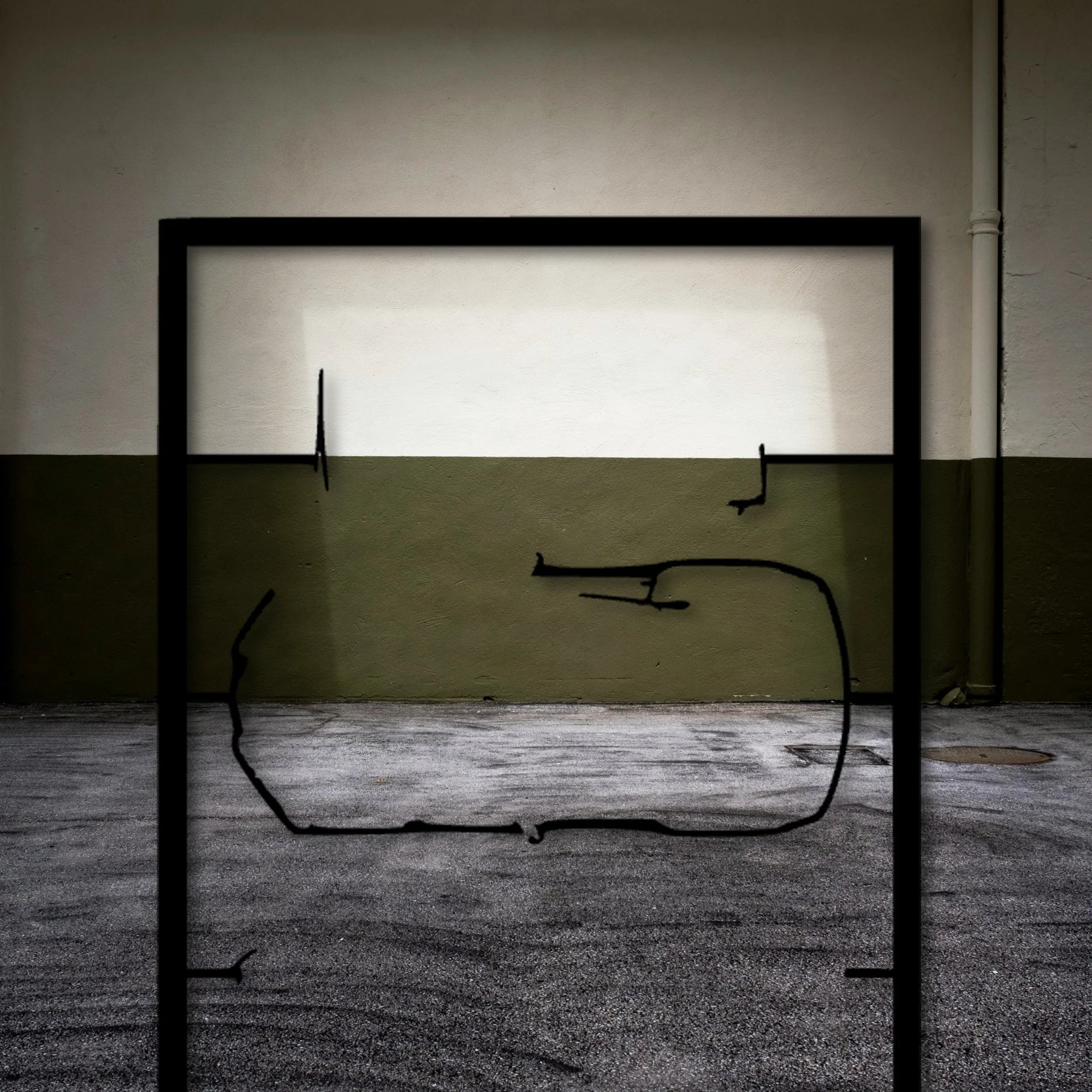 C7 Frame Classic Silhouette Metal Wall Art - Automotive Garage Decor