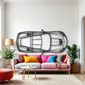 C7 TOP Classic Silhouette Metal Wall Art - Automotive Garage Decor