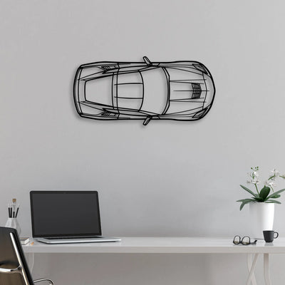 C7 TOP Classic Silhouette Metal Wall Art - Automotive Garage Decor