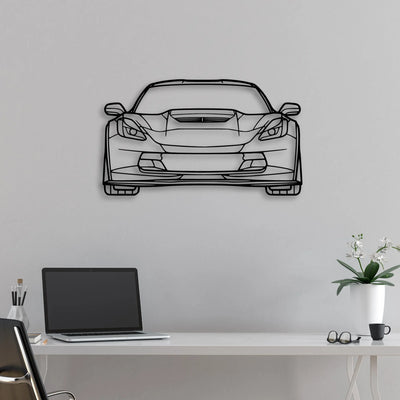 C7 Z06 2019 Classic Silhouette Metal Wall Art - Automotive Garage Decor