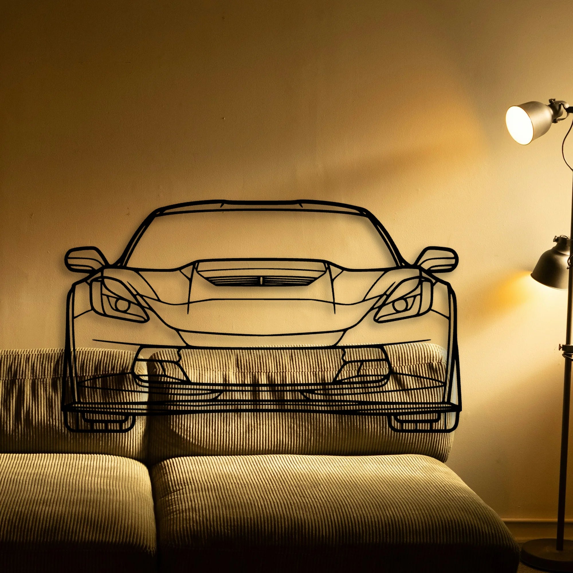 C7 Z06 2019 Classic Silhouette Metal Wall Art - Automotive Garage Decor