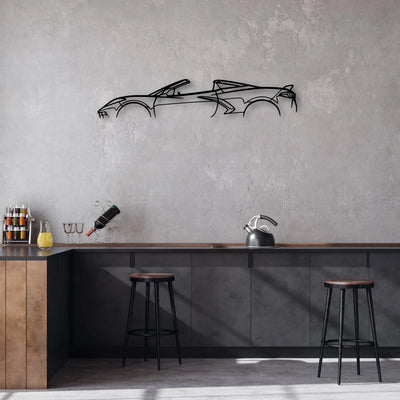C8 2023 convertible Classic Silhouette Metal Wall Art - Automotive Garage Decor