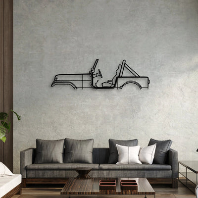 CJ7 1986 Classic Silhouette Metal Wall Art - Automotive Garage Decor