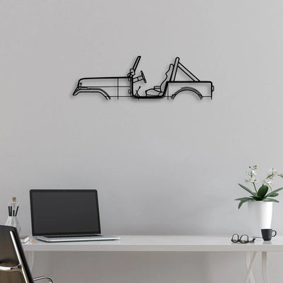 CJ7 1986 Classic Silhouette Metal Wall Art - Automotive Garage Decor