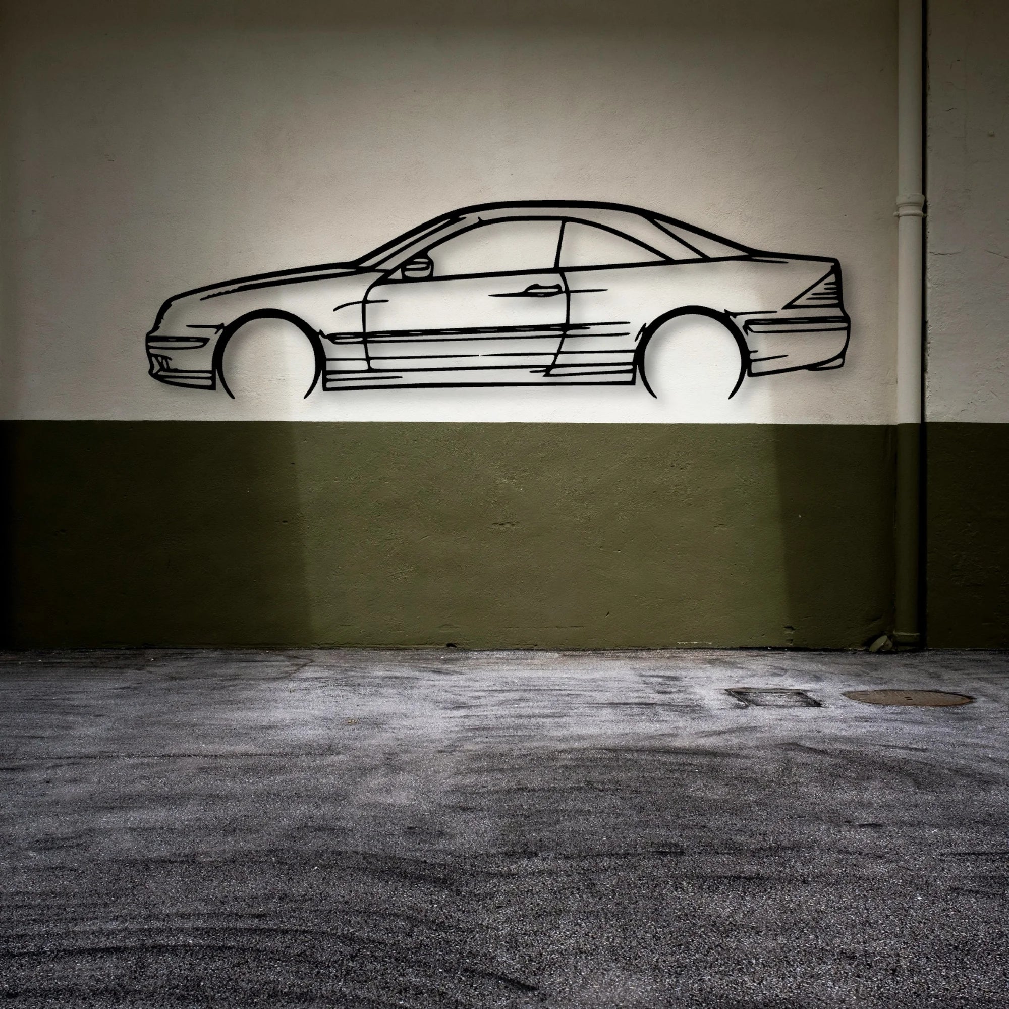 CL55 AMG 2004 Classic Silhouette Metal Wall Art - Automotive Garage Decor