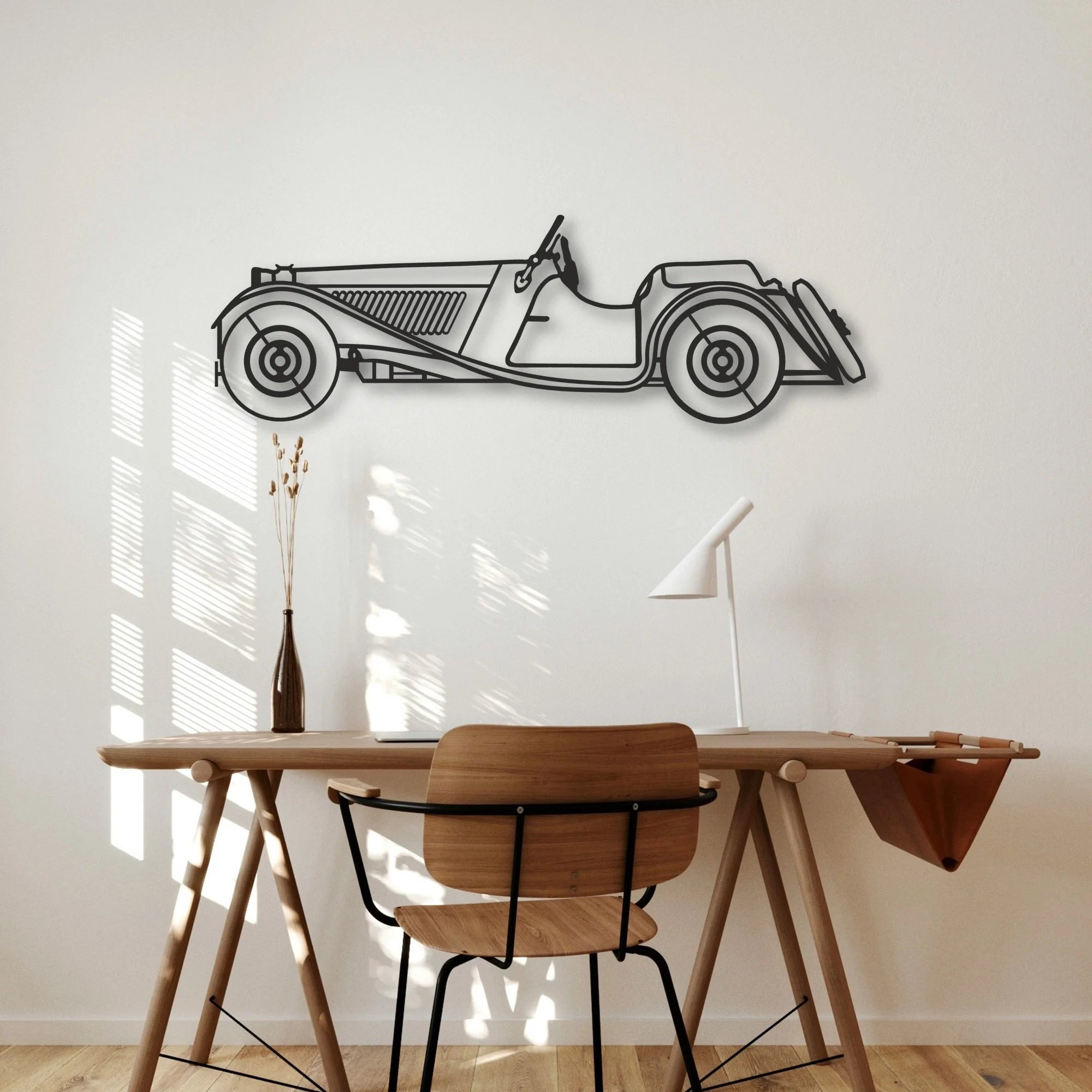 CLASSIC CAR Classic Silhouette Metal Wall Art - Automotive Garage Decor