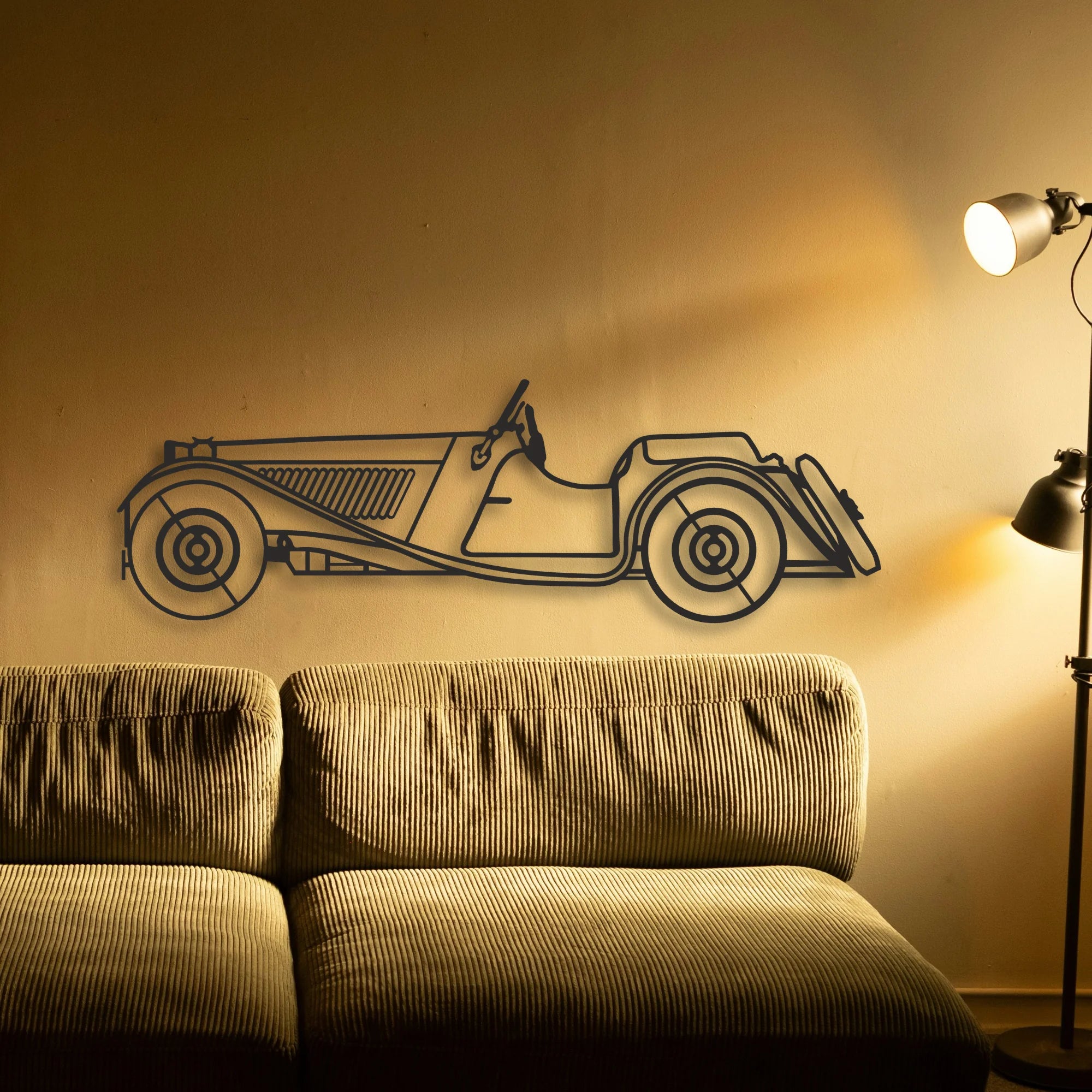 CLASSIC CAR Classic Silhouette Metal Wall Art - Automotive Garage Decor