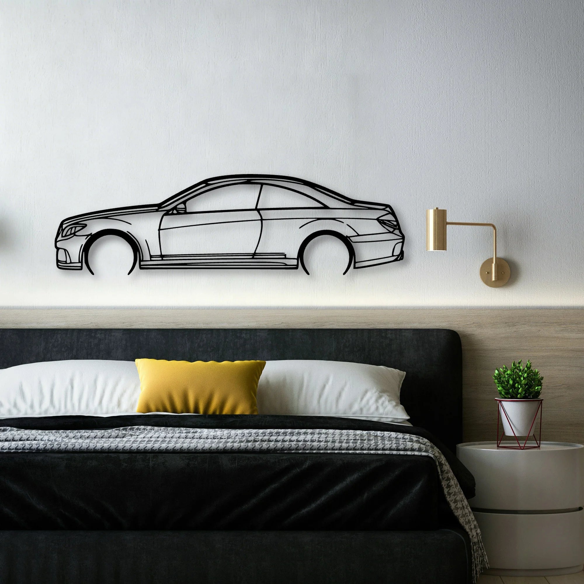 CL 500 Classic Silhouette Metal Wall Art - Automotive Garage Decor
