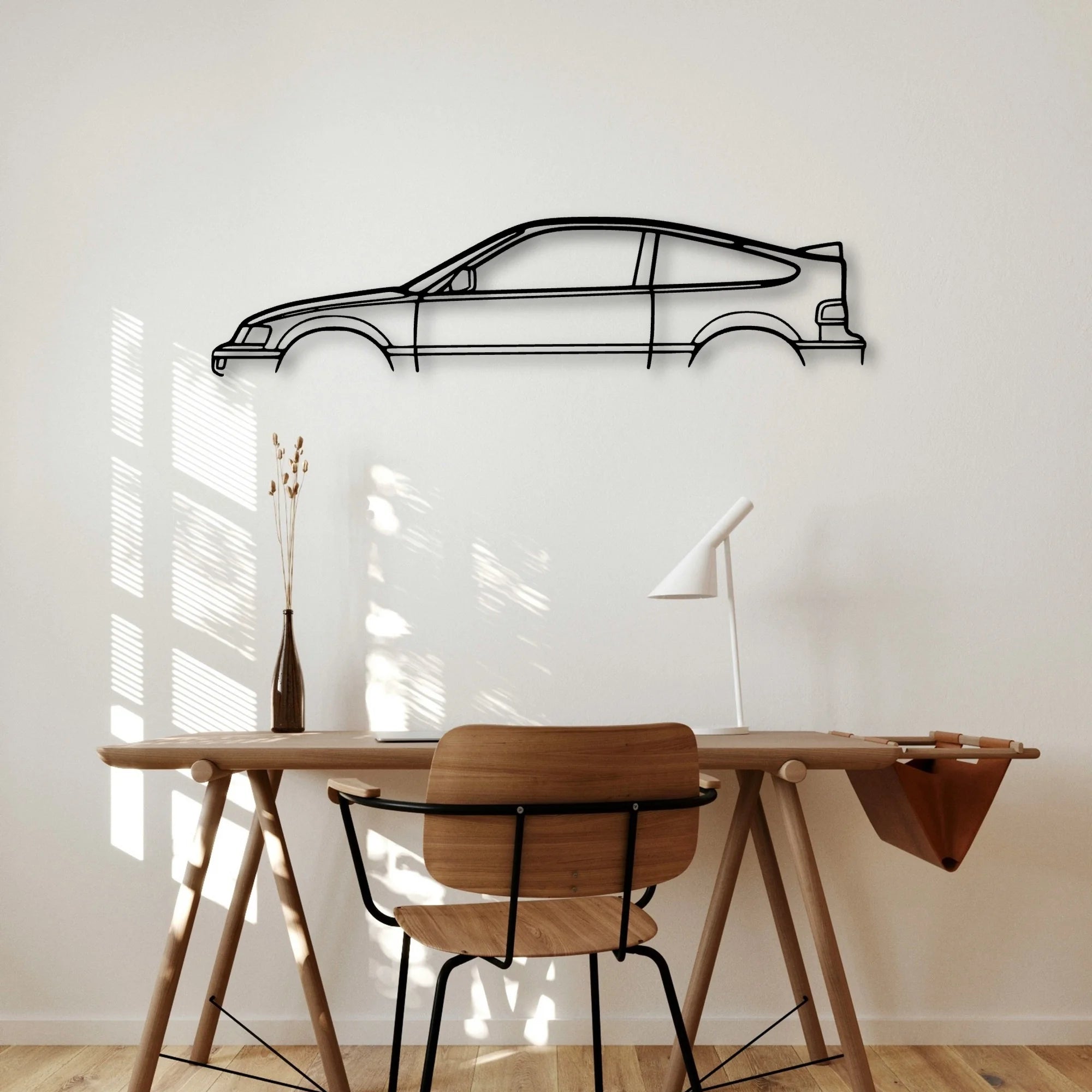 CR X 1991 Classic Silhouette Metal Wall Art - Automotive Garage Decor
