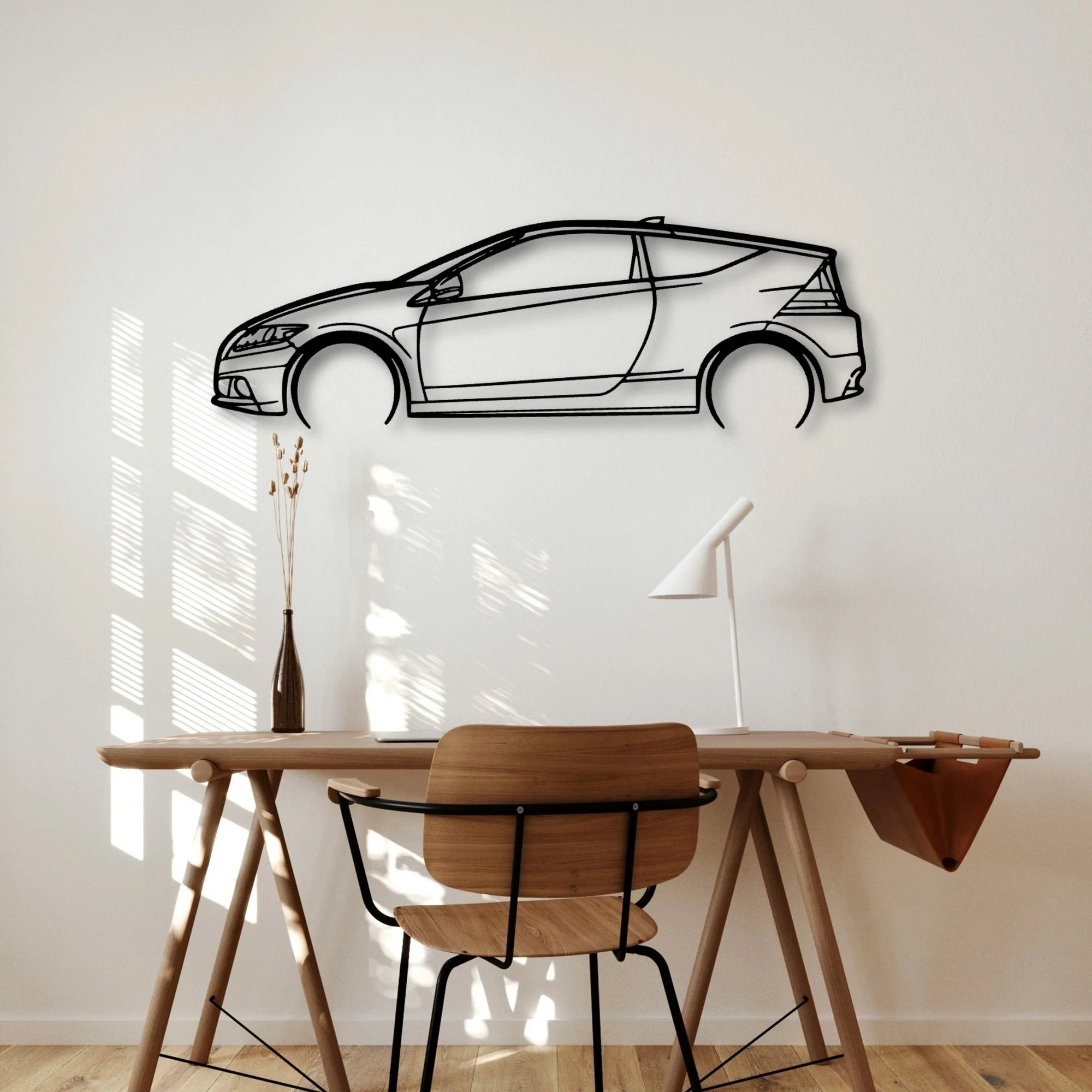 CR Z 2014 Classic Silhouette Metal Wall Art - Automotive Garage Decor