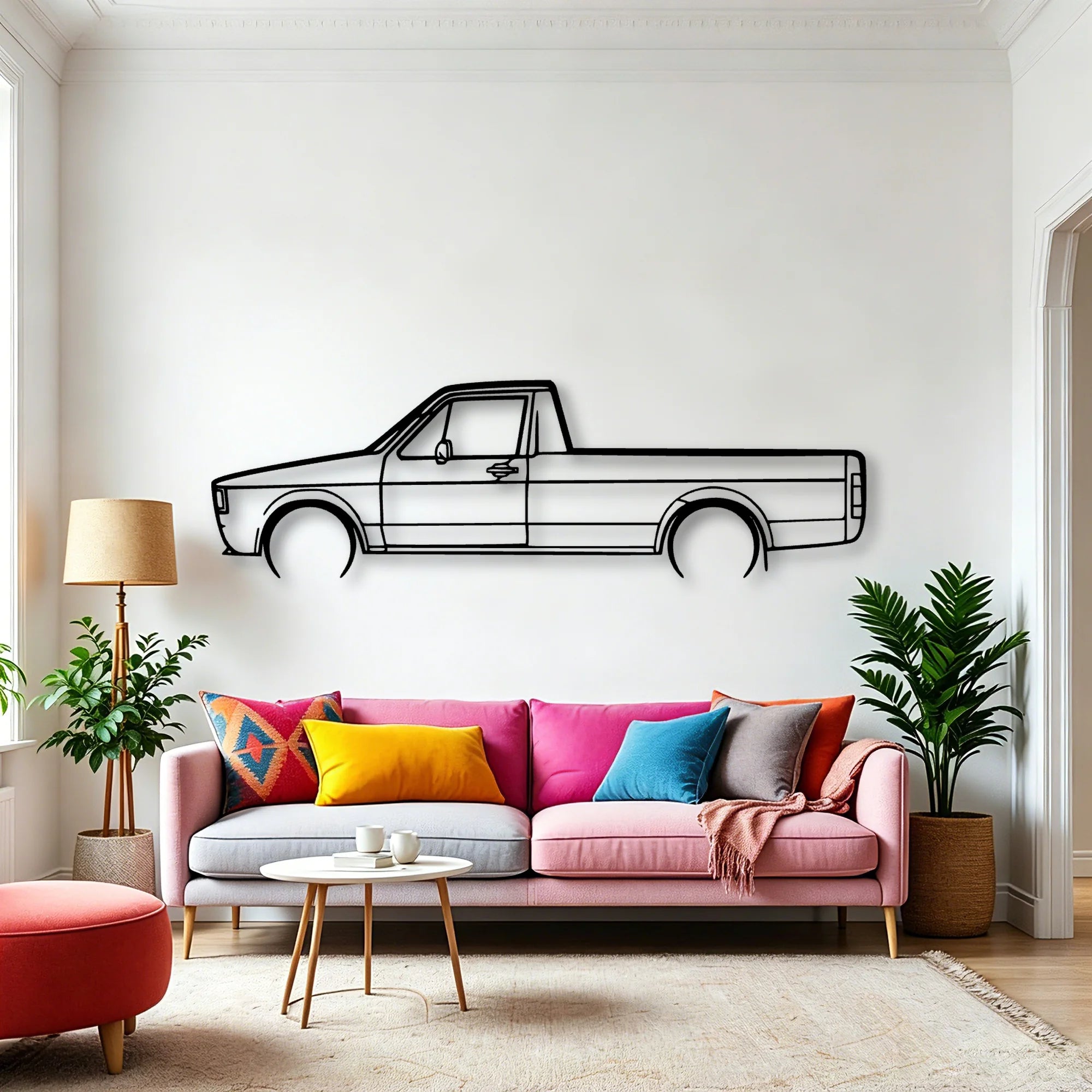 Caddy 1981 Classic Silhouette Metal Wall Art - Automotive Garage Decor