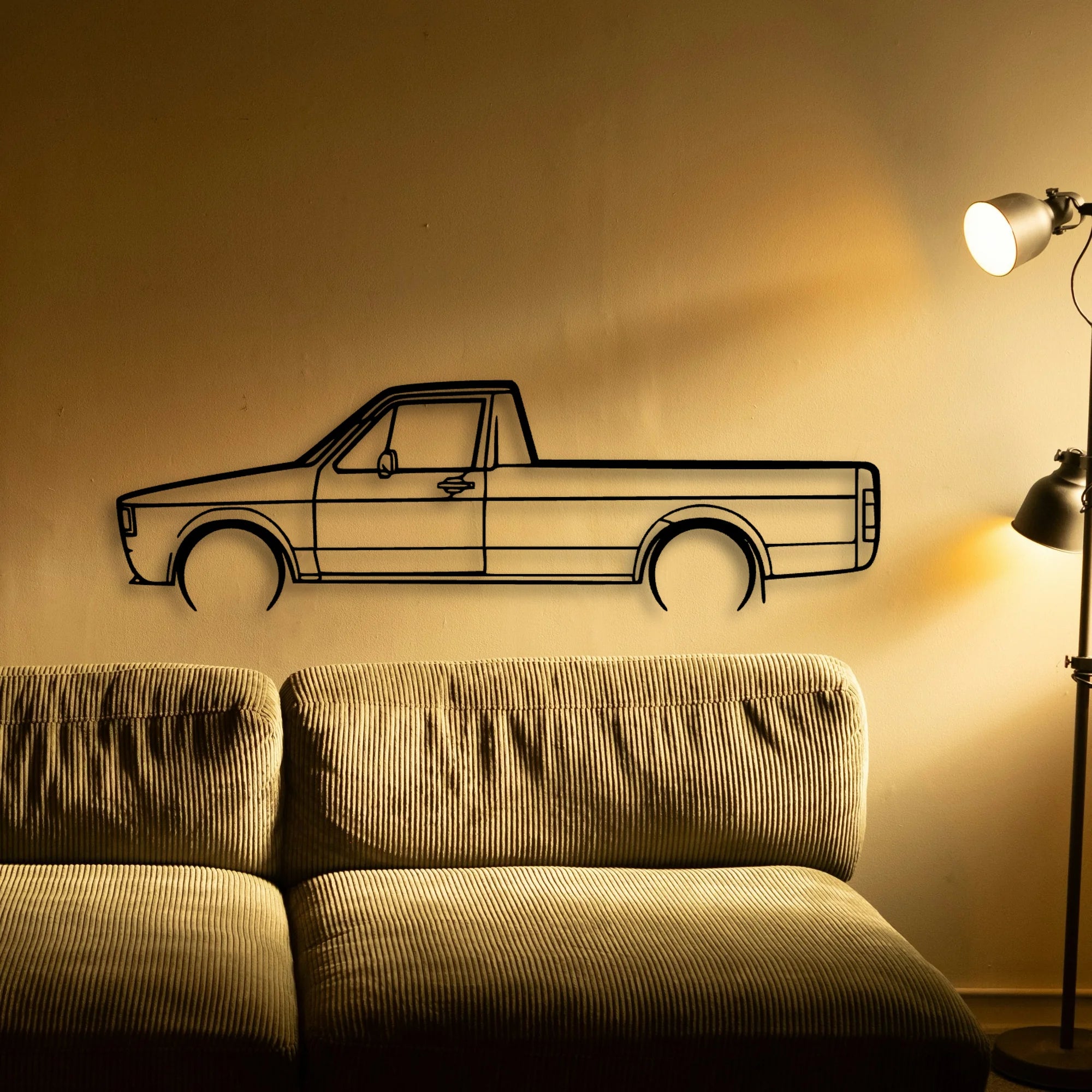 Caddy 1981 Classic Silhouette Metal Wall Art - Automotive Garage Decor