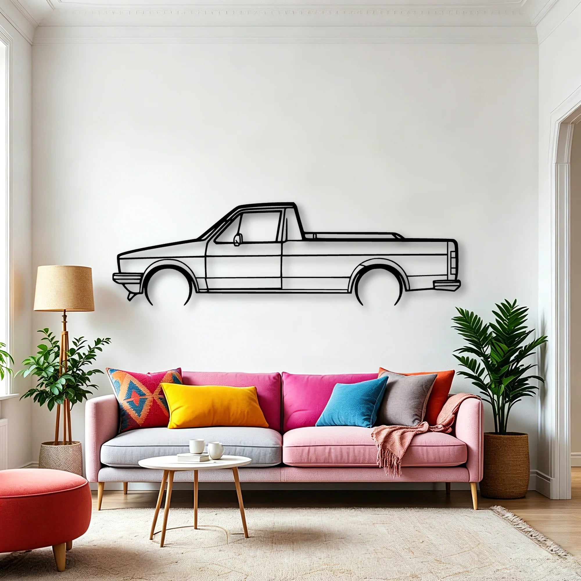 Caddy 1992 Classic Silhouette Metal Wall Art - Automotive Garage Decor