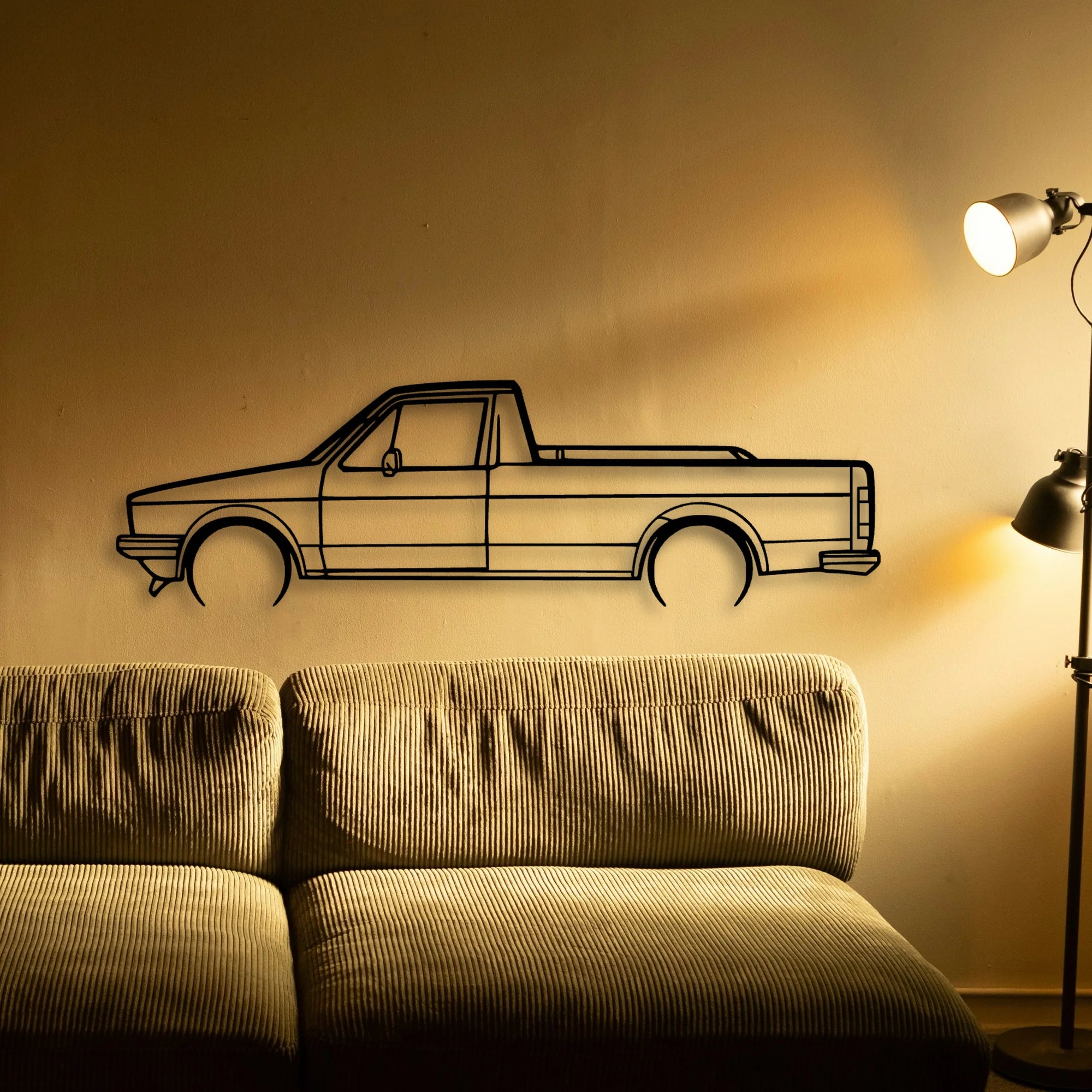 Caddy 1992 Classic Silhouette Metal Wall Art - Automotive Garage Decor