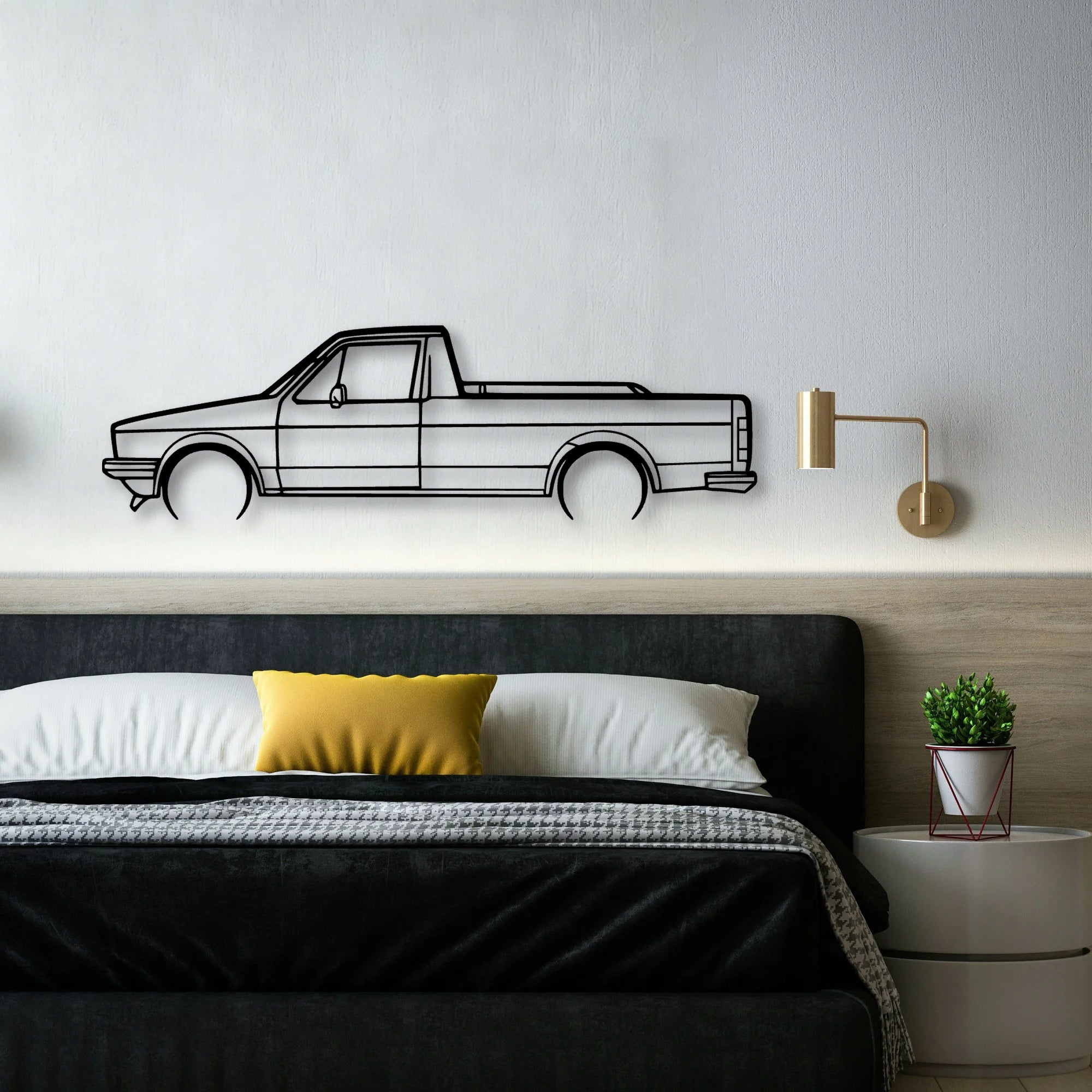 Caddy 1992 Classic Silhouette Metal Wall Art - Automotive Garage Decor