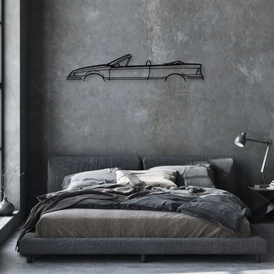 Calibra Cabrio 1992 Classic Silhouette Metal Wall Art - Automotive Garage Decor