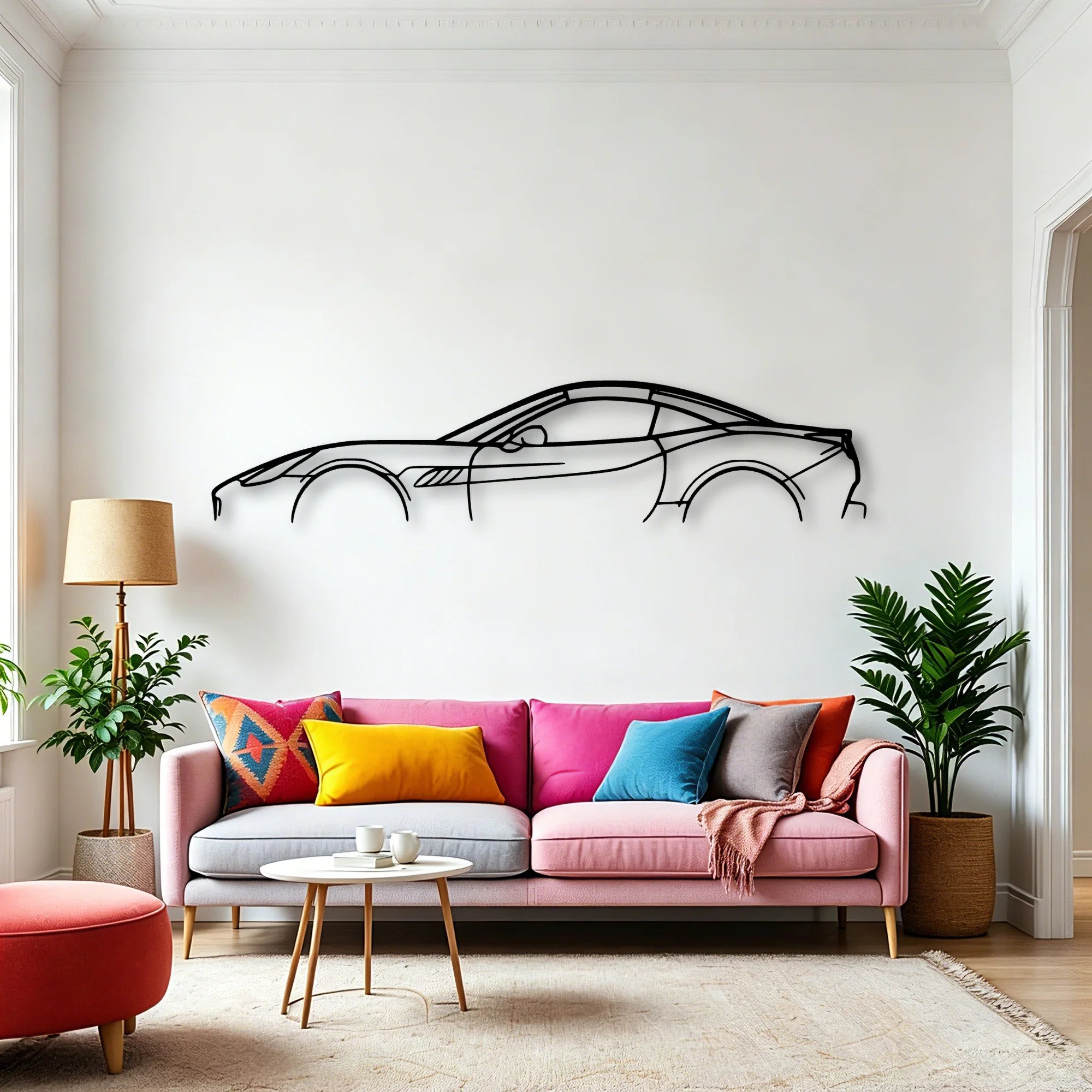 California 2010 Classic Silhouette Metal Wall Art - Automotive Garage Decor