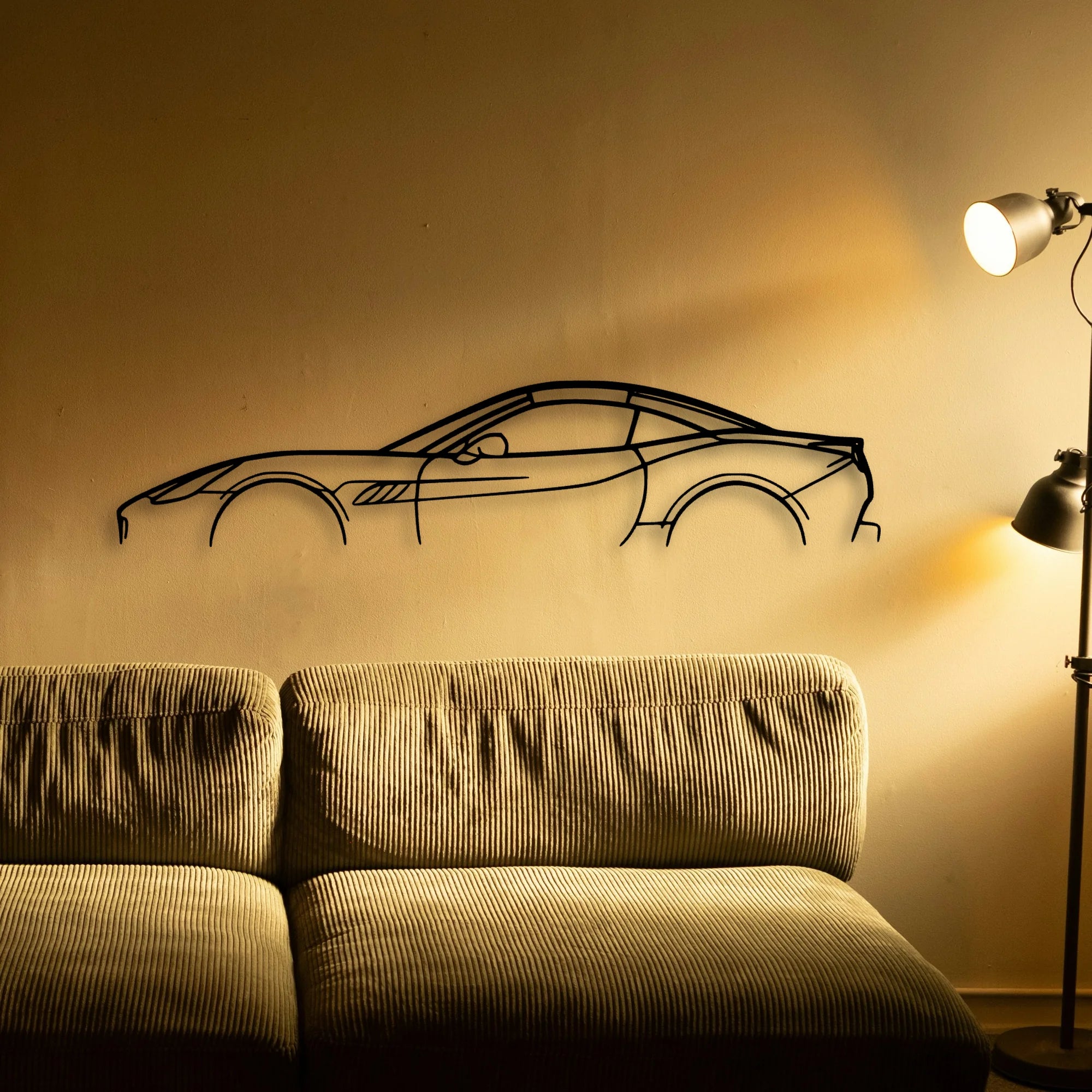 California 2010 Classic Silhouette Metal Wall Art - Automotive Garage Decor