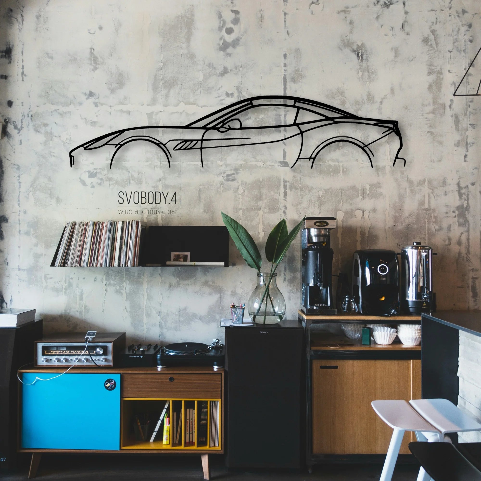 California 2010 Classic Silhouette Metal Wall Art - Automotive Garage Decor