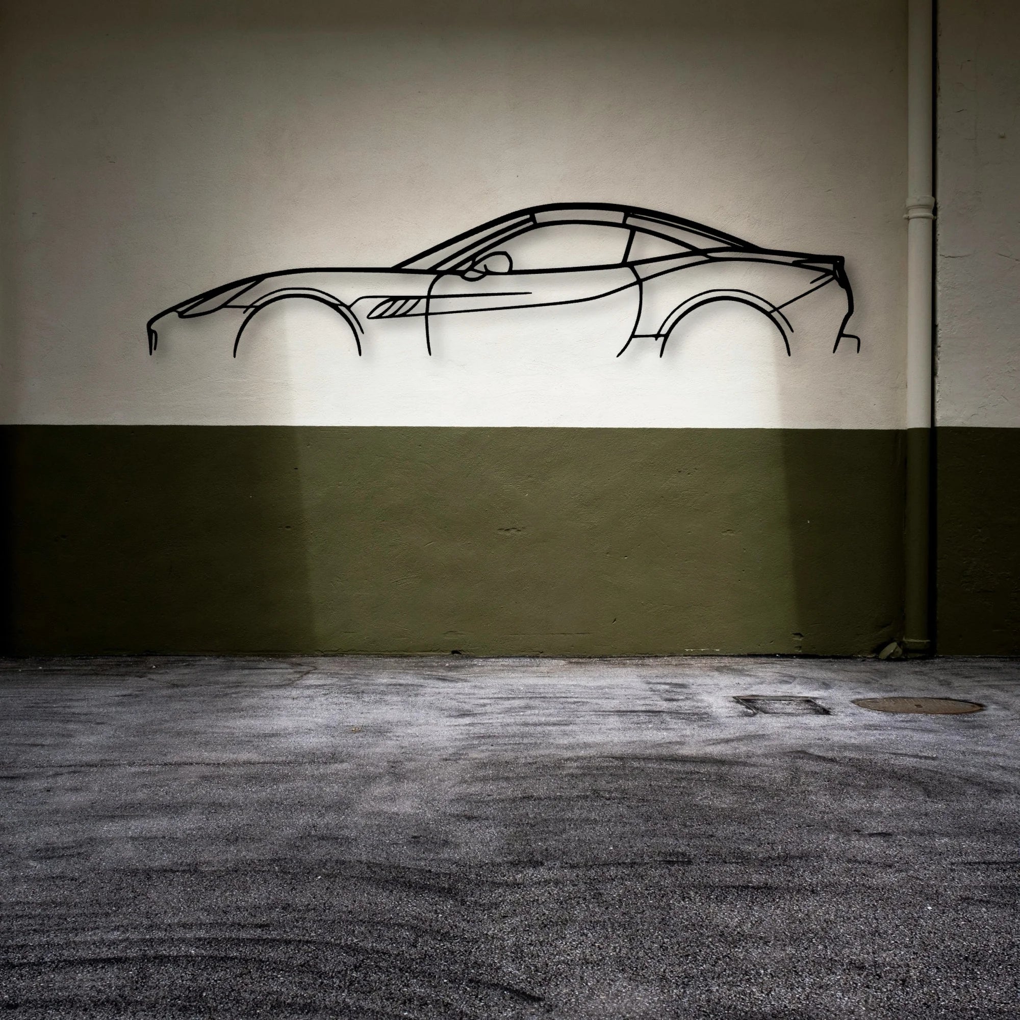 California 2010 Classic Silhouette Metal Wall Art - Automotive Garage Decor
