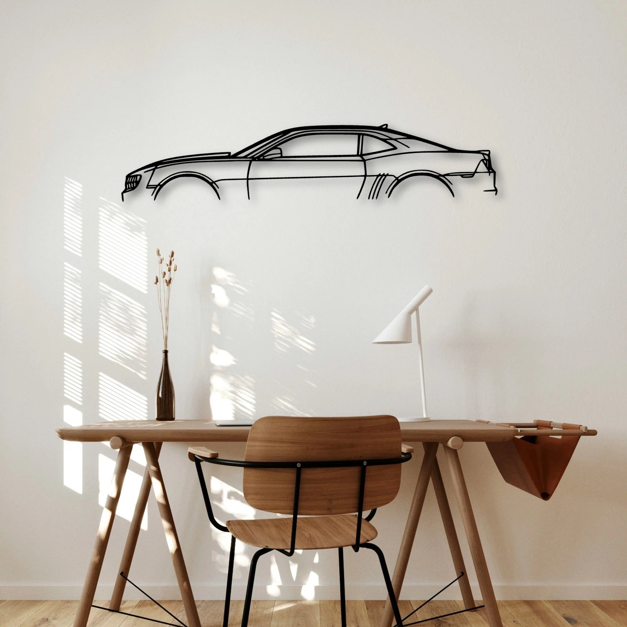 Camaro SS 2011 Classic Silhouette Metal Wall Art - Automotive Garage Decor