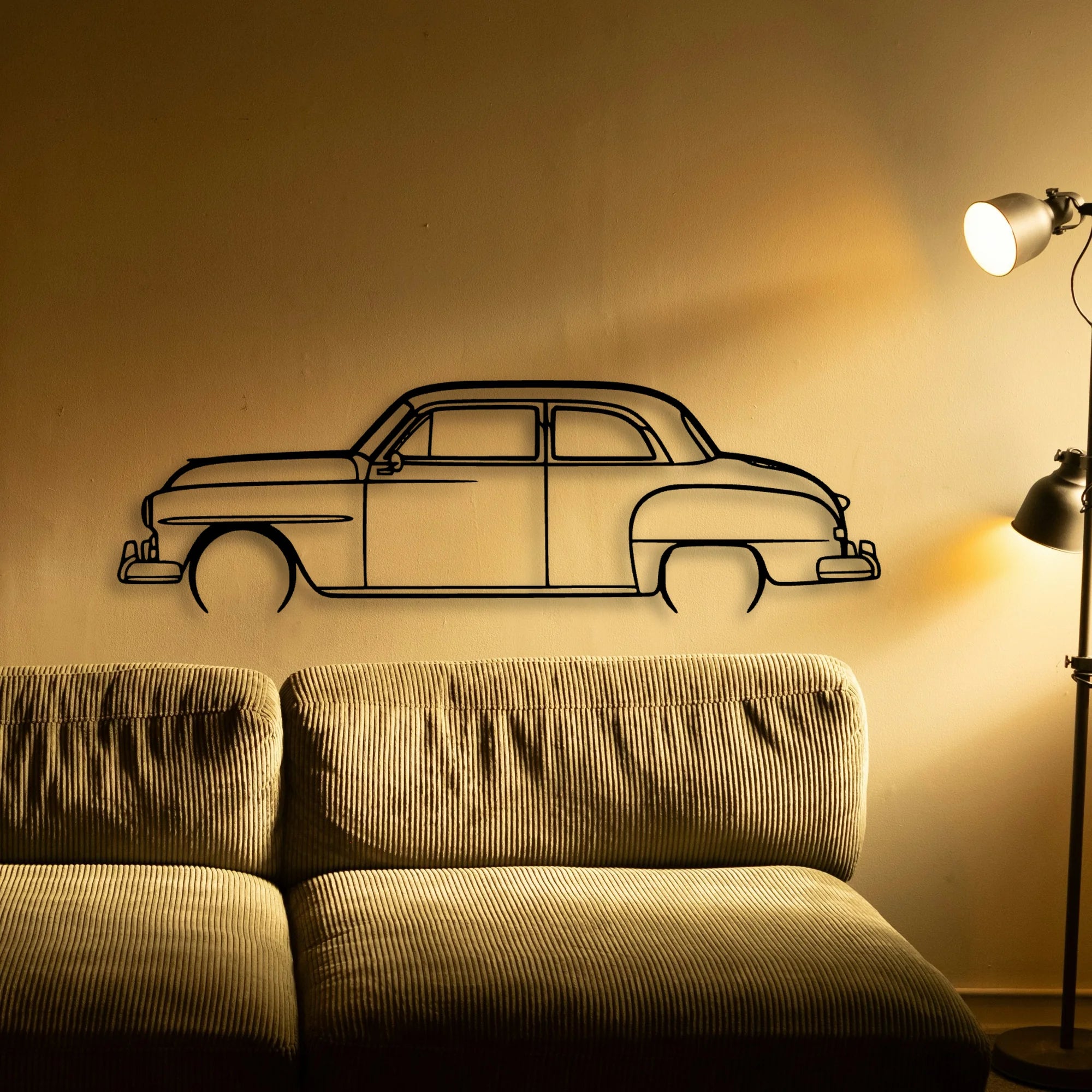 Cambridge 1951 Classic Silhouette Metal Wall Art - Automotive Garage Decor