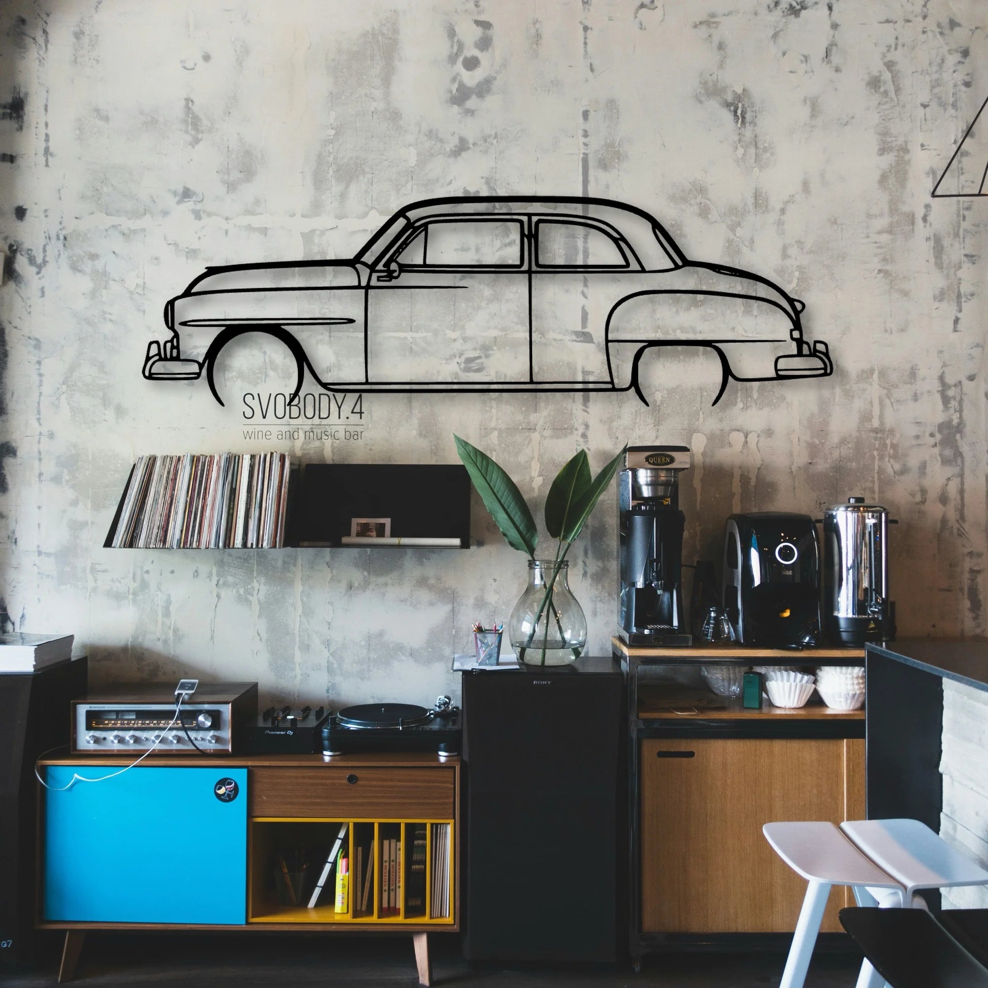 Cambridge 1951 Classic Silhouette Metal Wall Art - Automotive Garage Decor