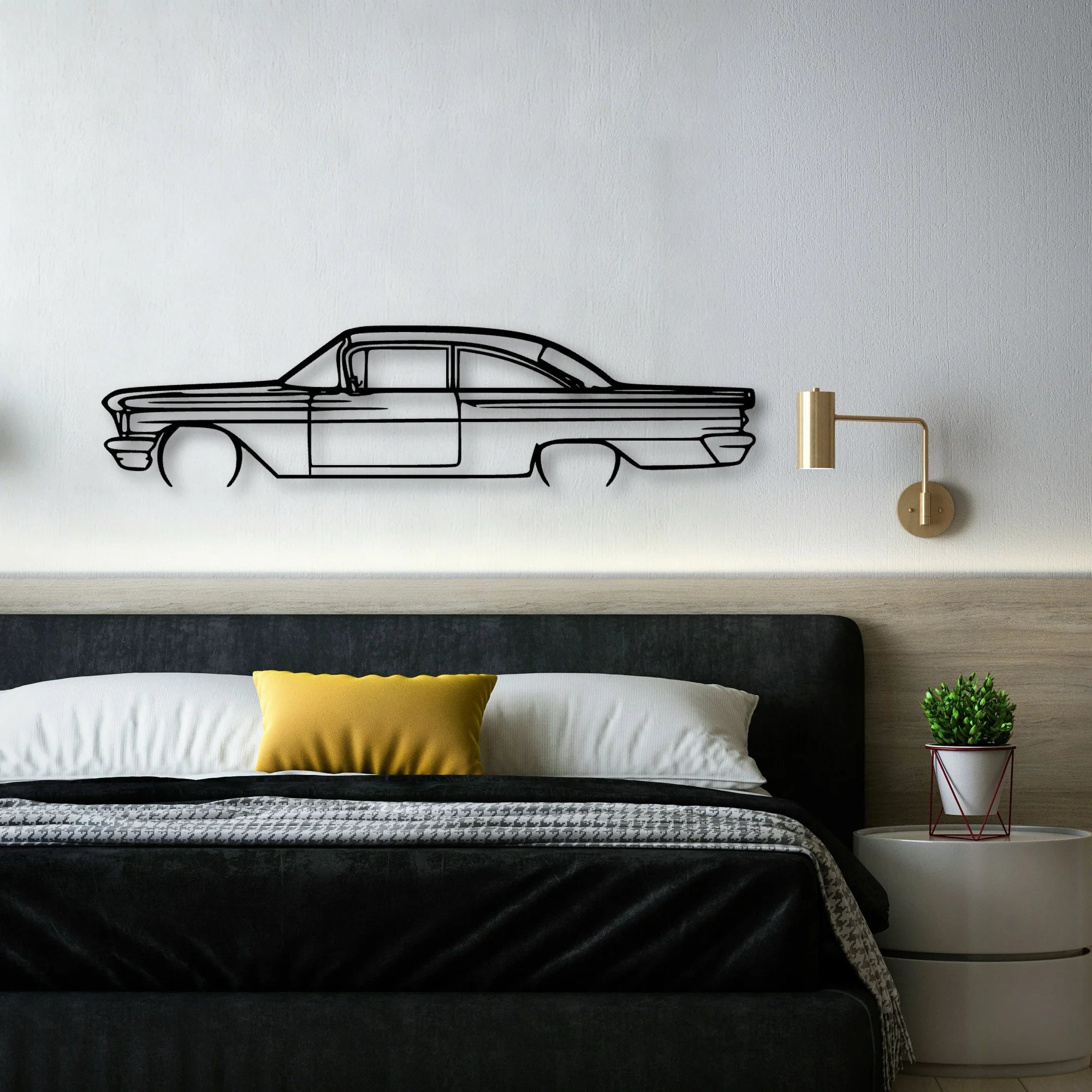 Catalina 1960 Classic Silhouette Metal Wall Art - Automotive Garage Decor