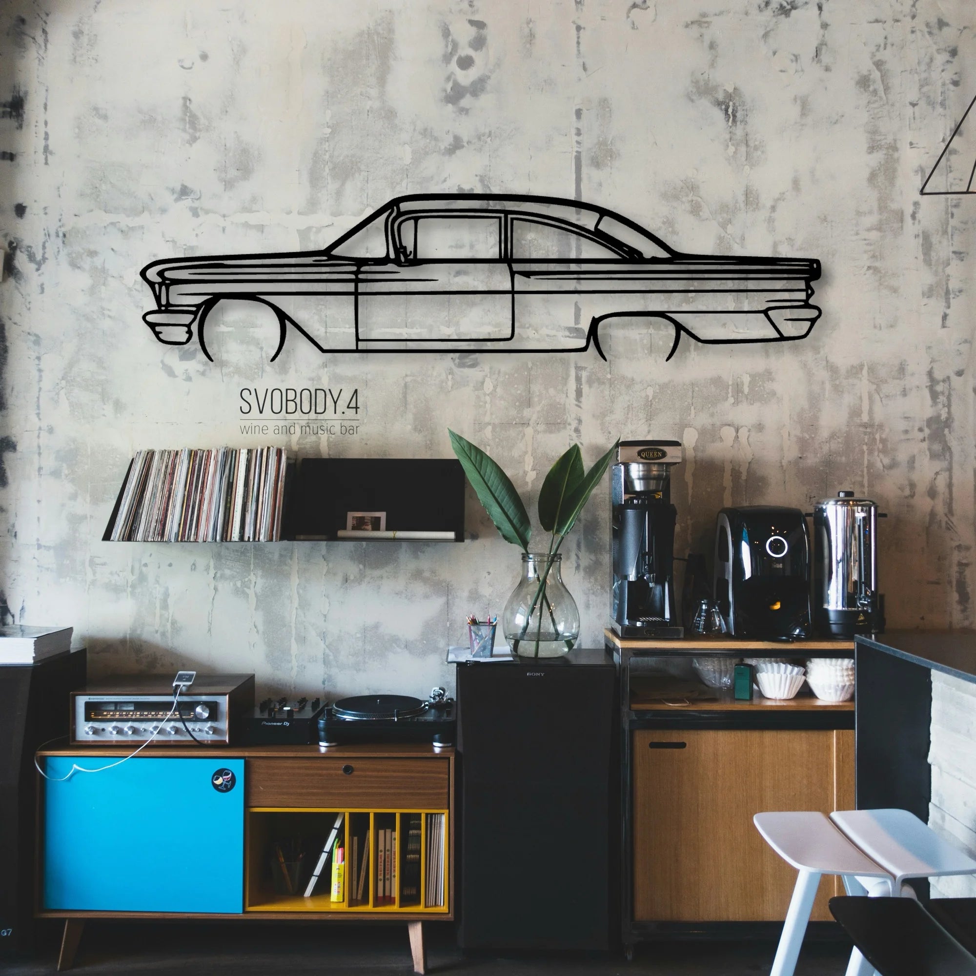 Catalina 1960 Classic Silhouette Metal Wall Art - Automotive Garage Decor