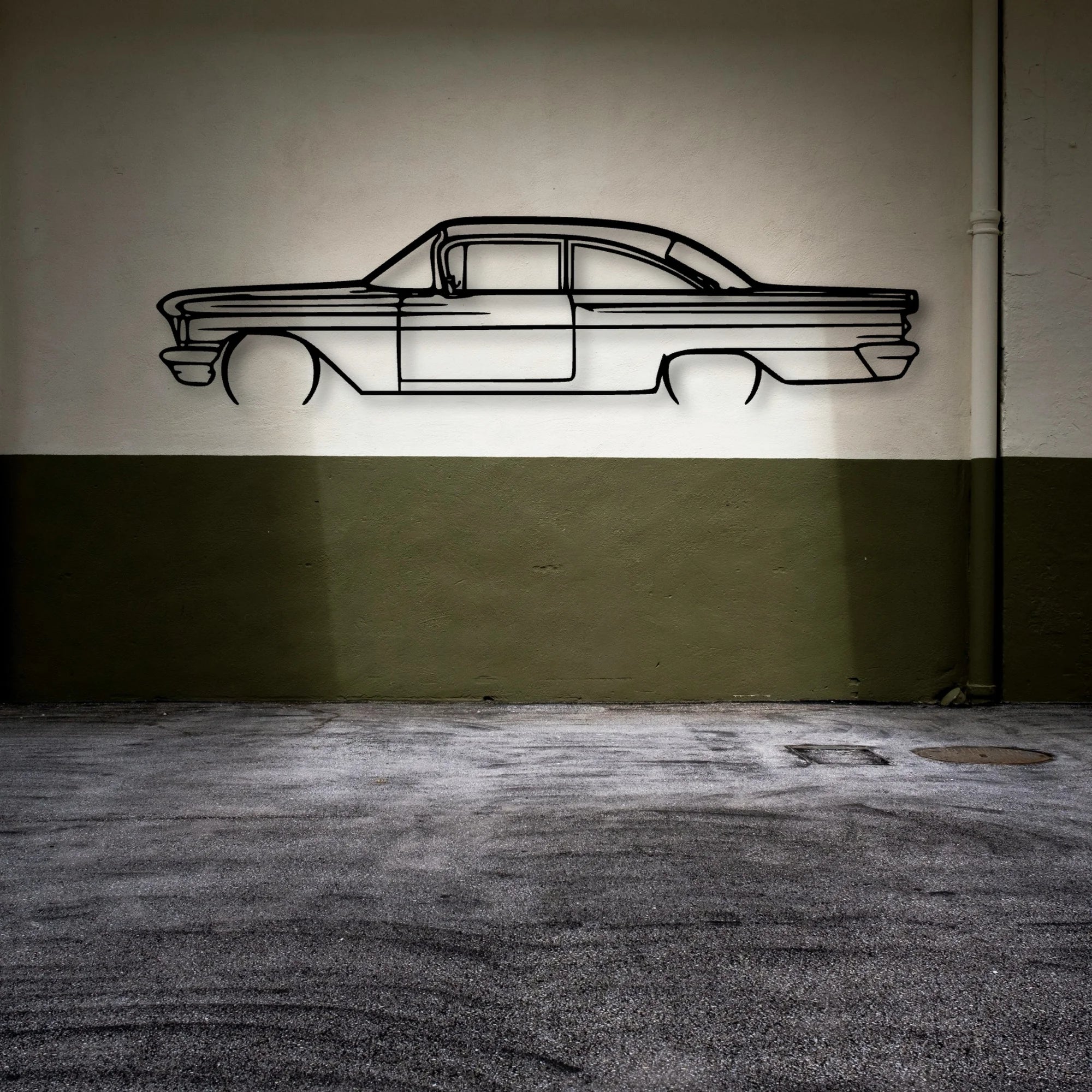 Catalina 1960 Classic Silhouette Metal Wall Art - Automotive Garage Decor