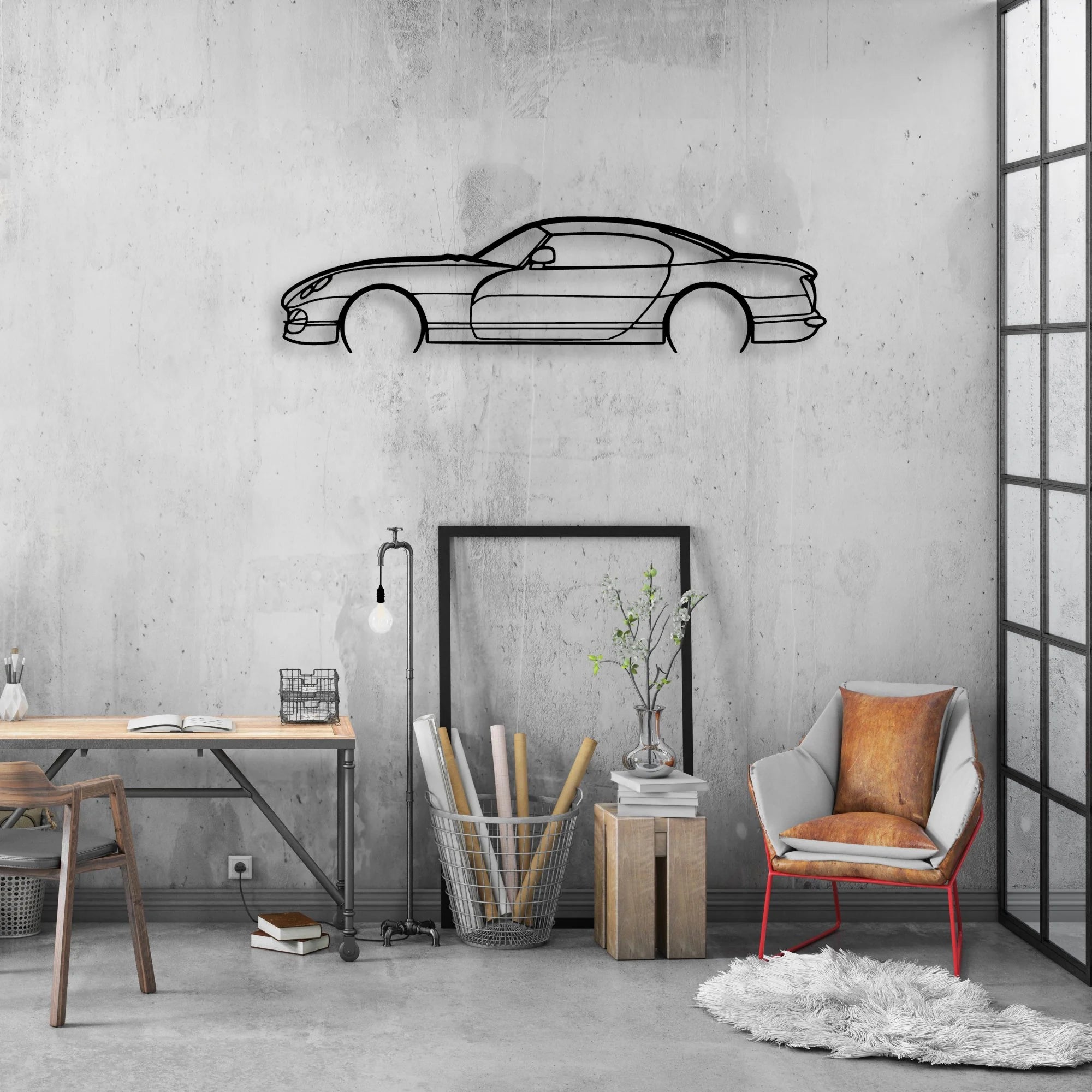 Cerbera 1998 2 Classic Silhouette Metal Wall Art - Automotive Garage Decor