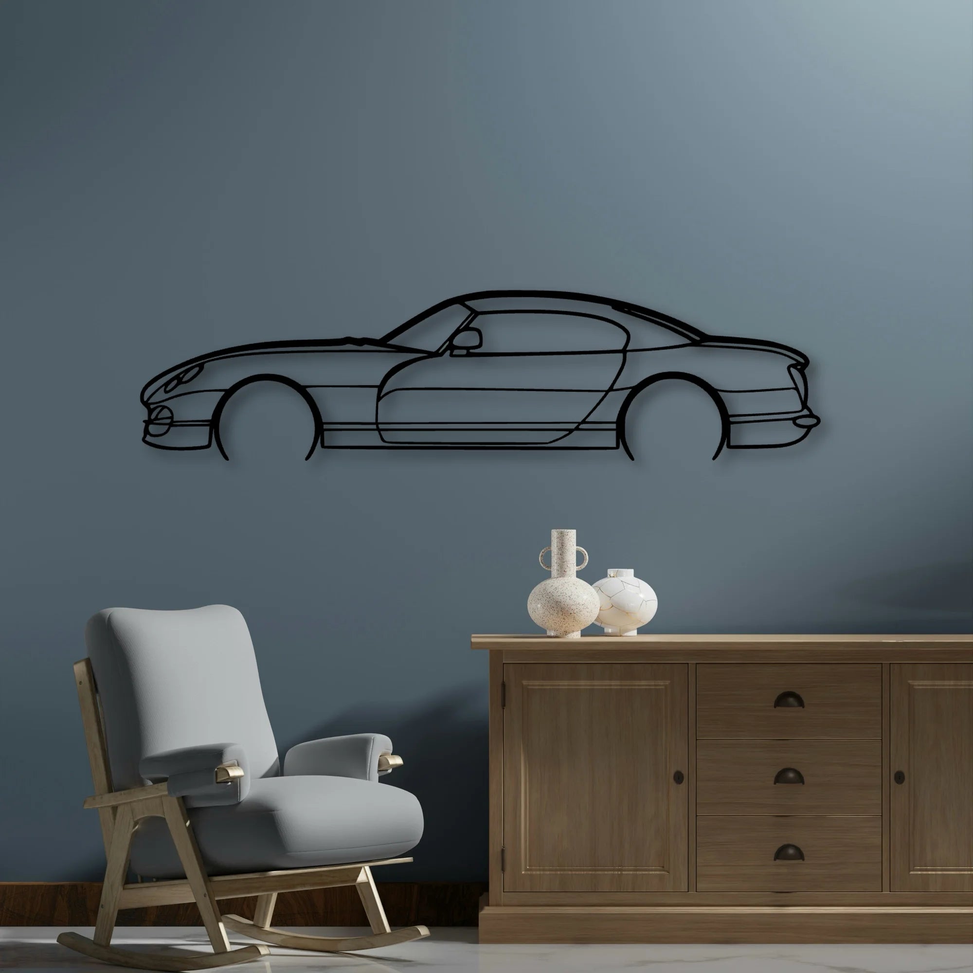 Cerbera 1998 2 Classic Silhouette Metal Wall Art - Automotive Garage Decor
