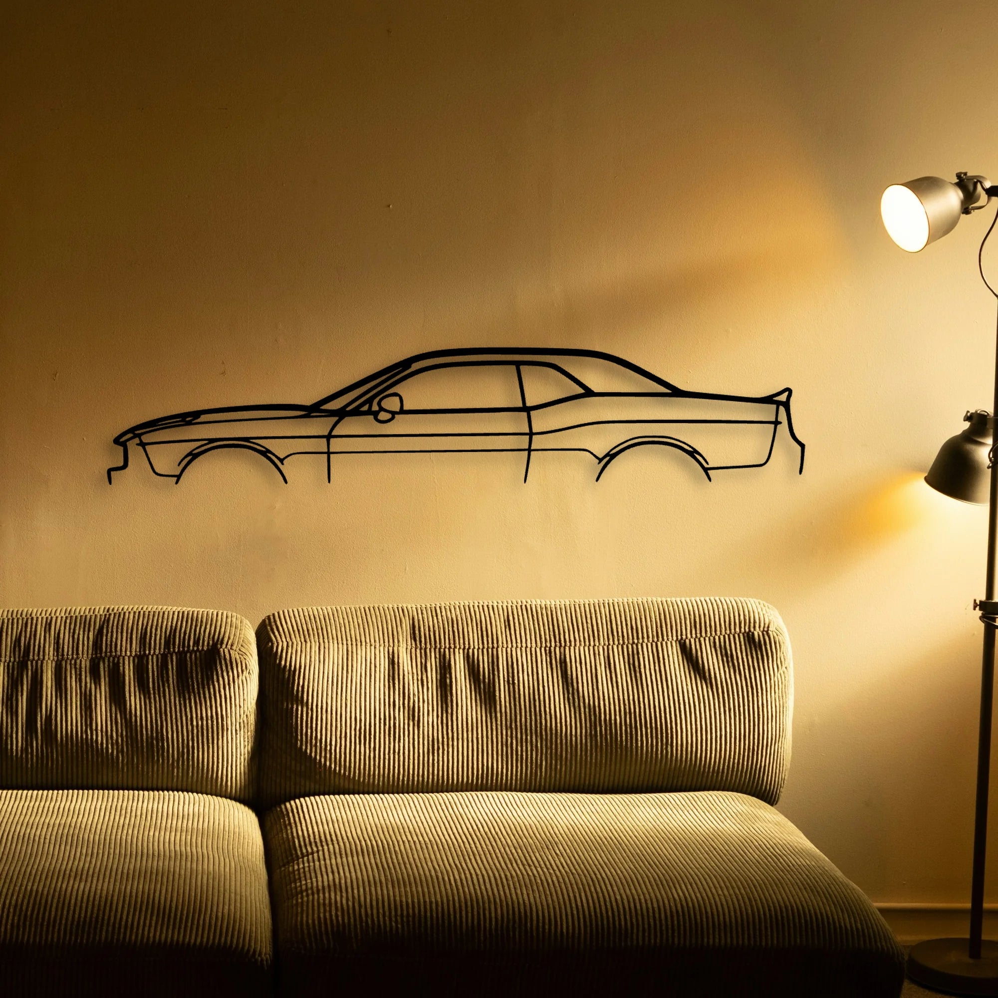 Challenger SXT 2020 Classic Silhouette Metal Wall Art - Automotive Garage Decor